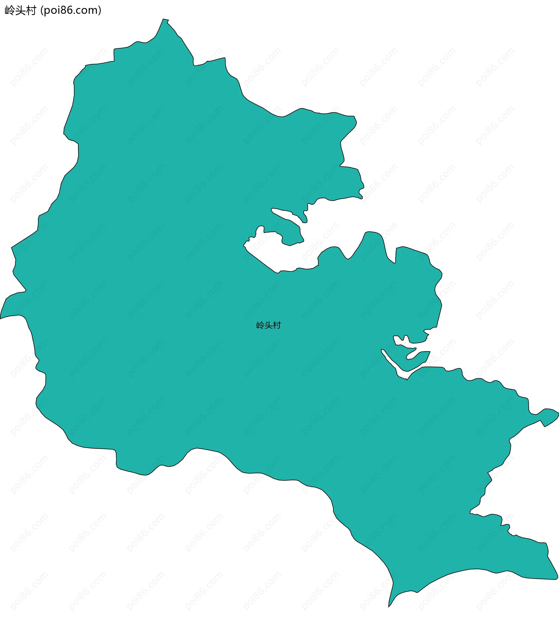 岭头村边界地图