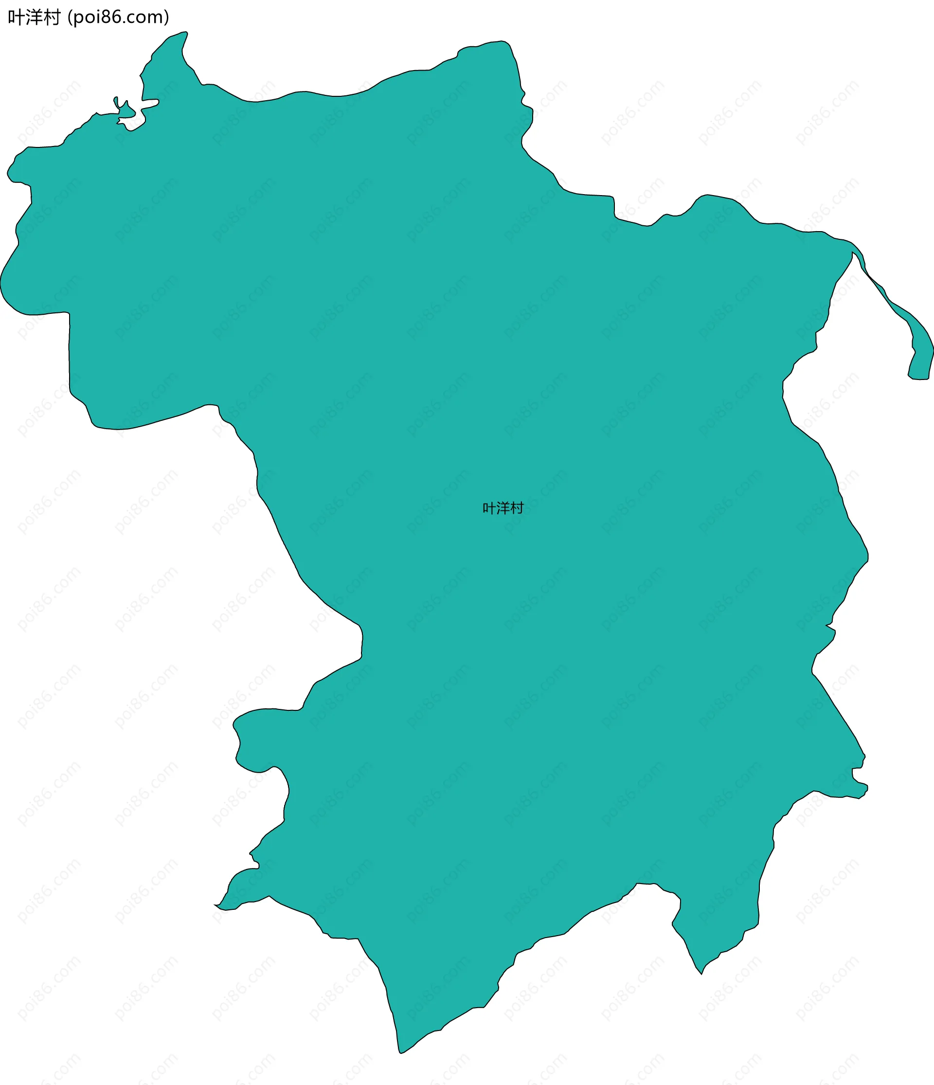 叶洋村边界地图