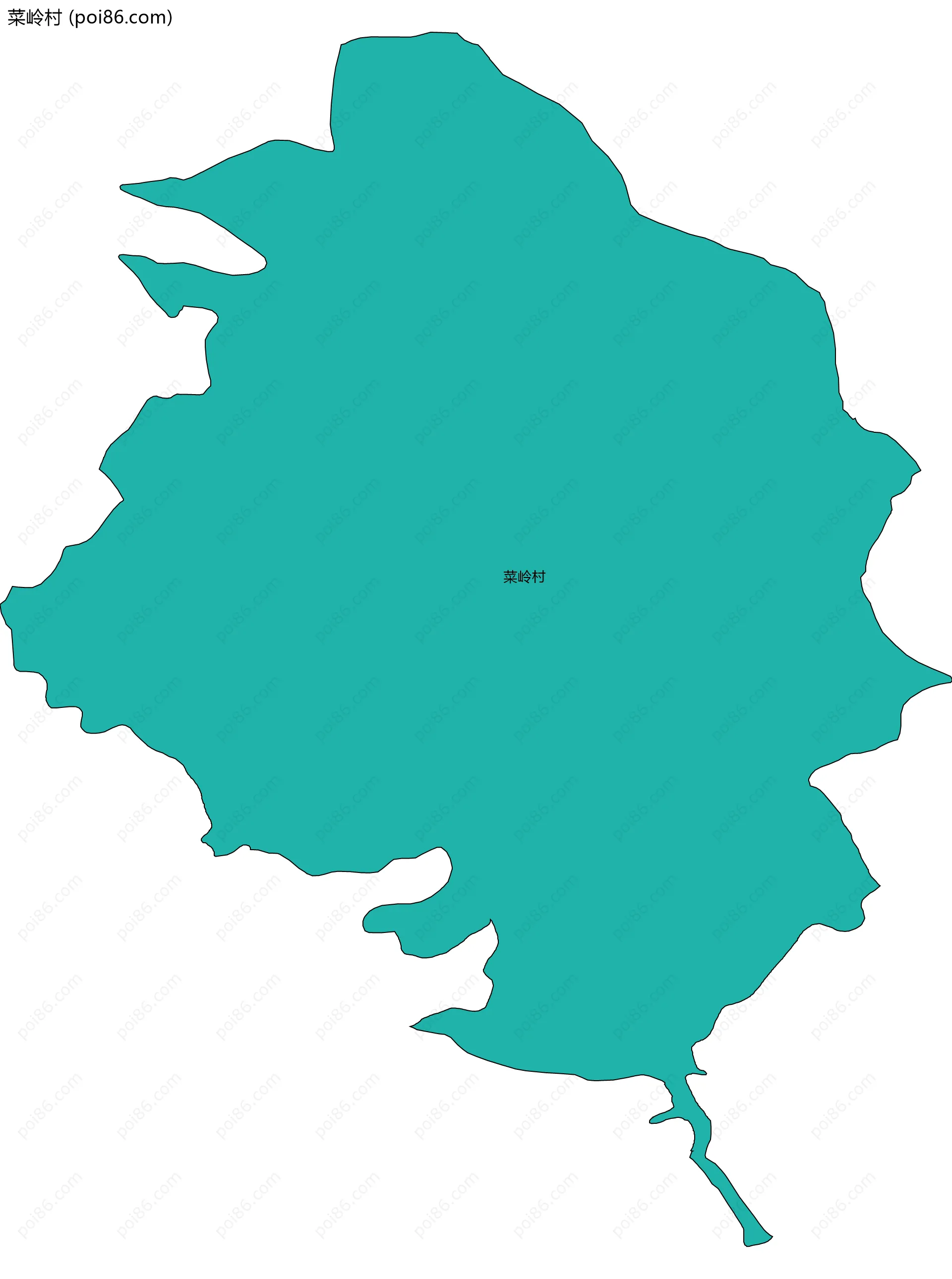 菜岭村边界地图