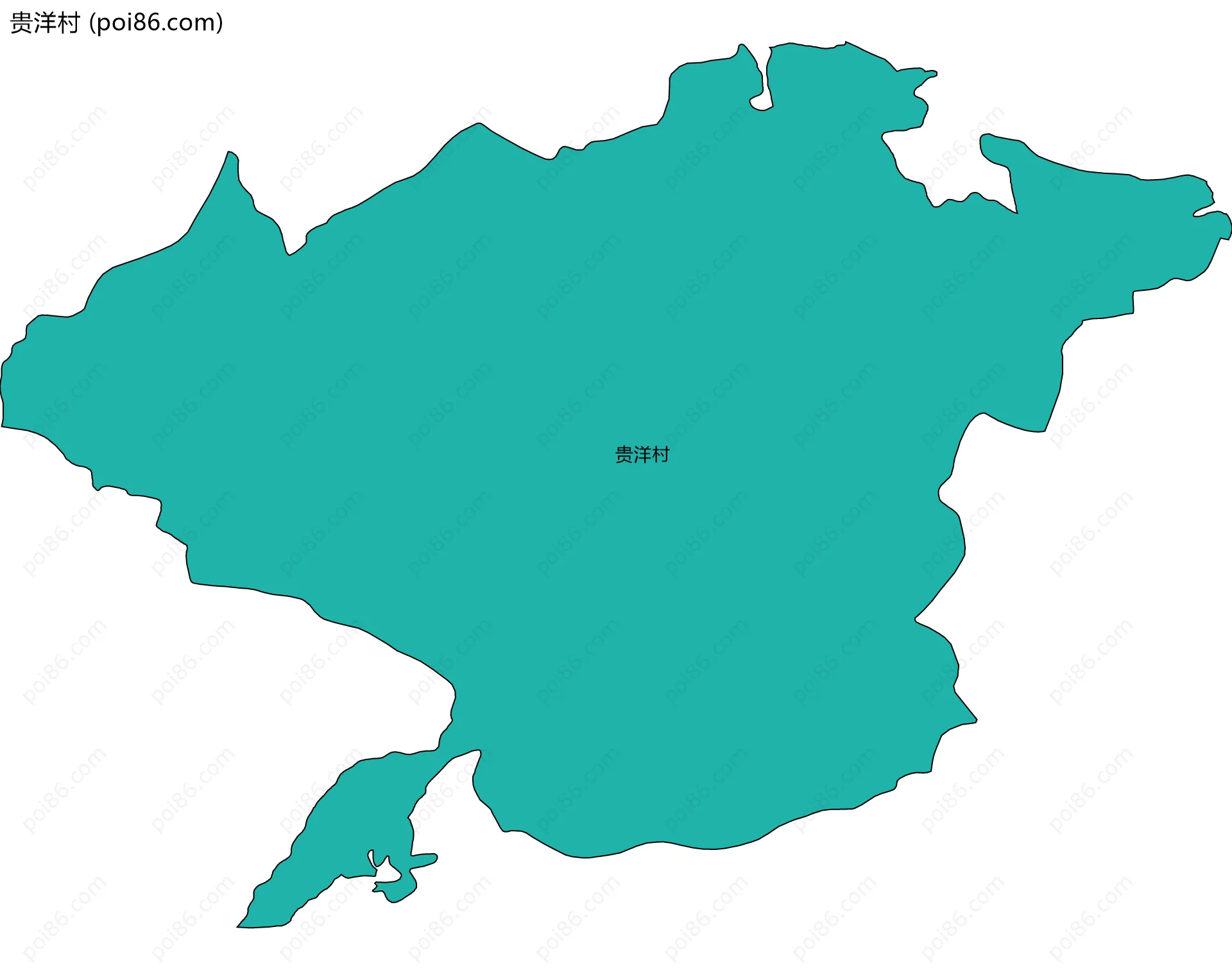 贵洋村边界地图