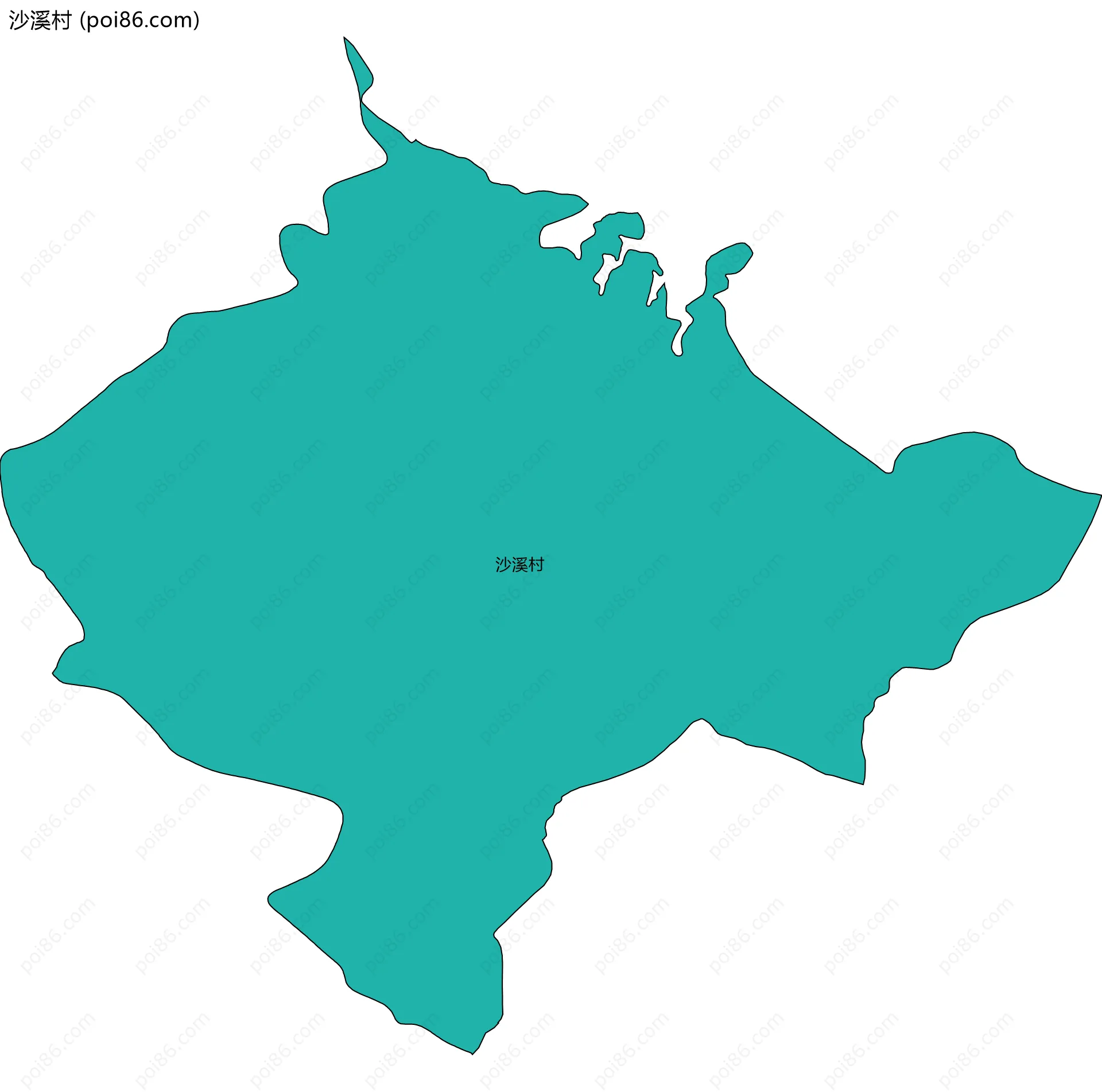 沙溪村边界地图