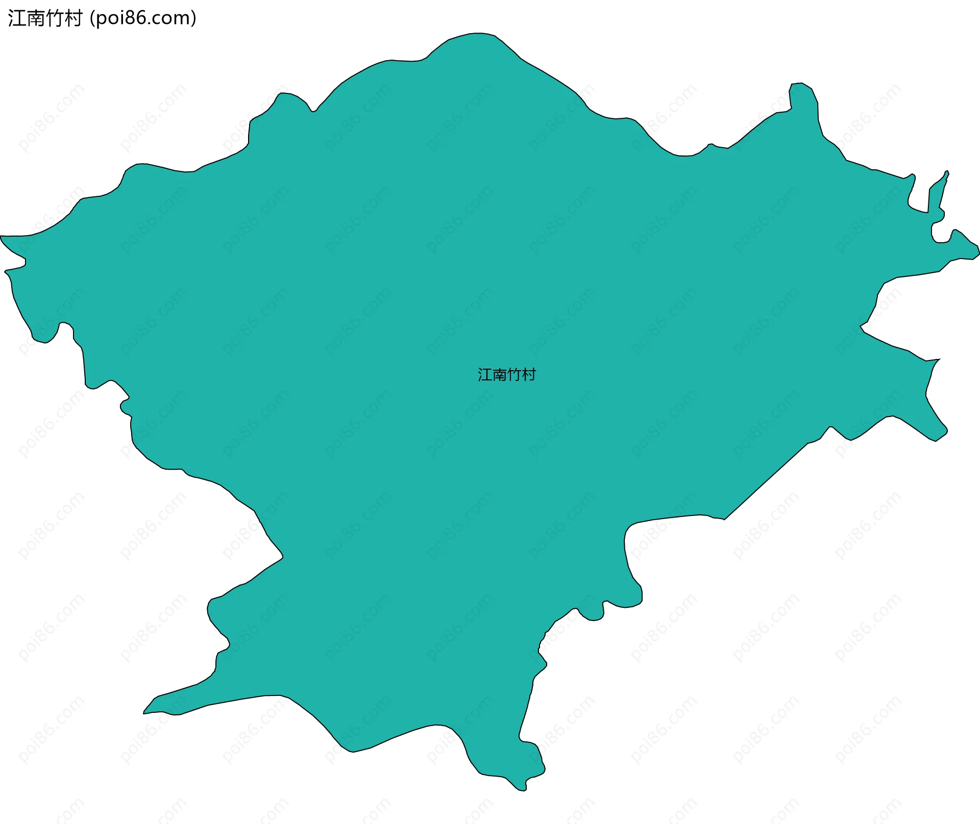 江南竹村边界地图