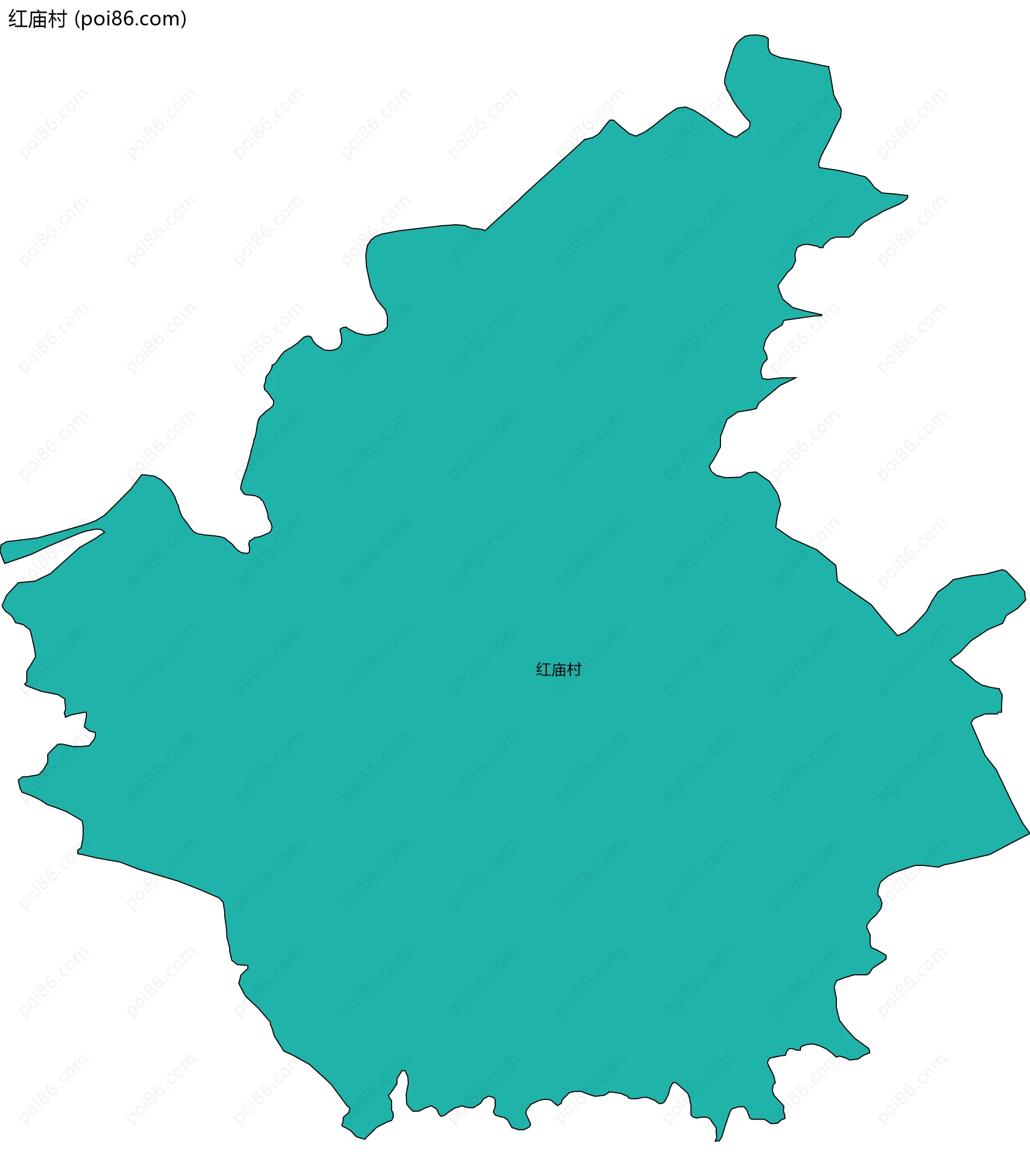红庙村边界地图