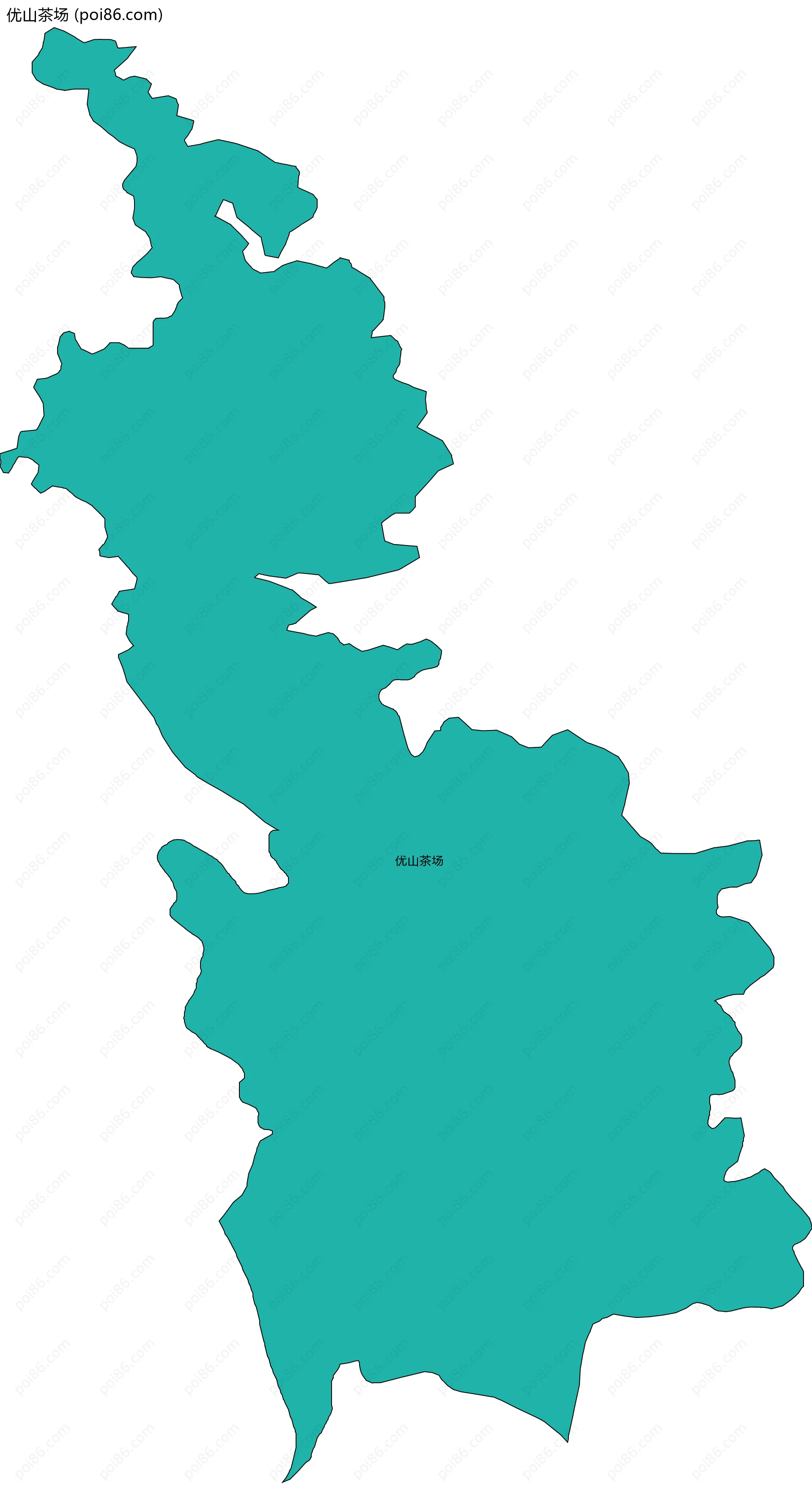 优山茶场边界地图