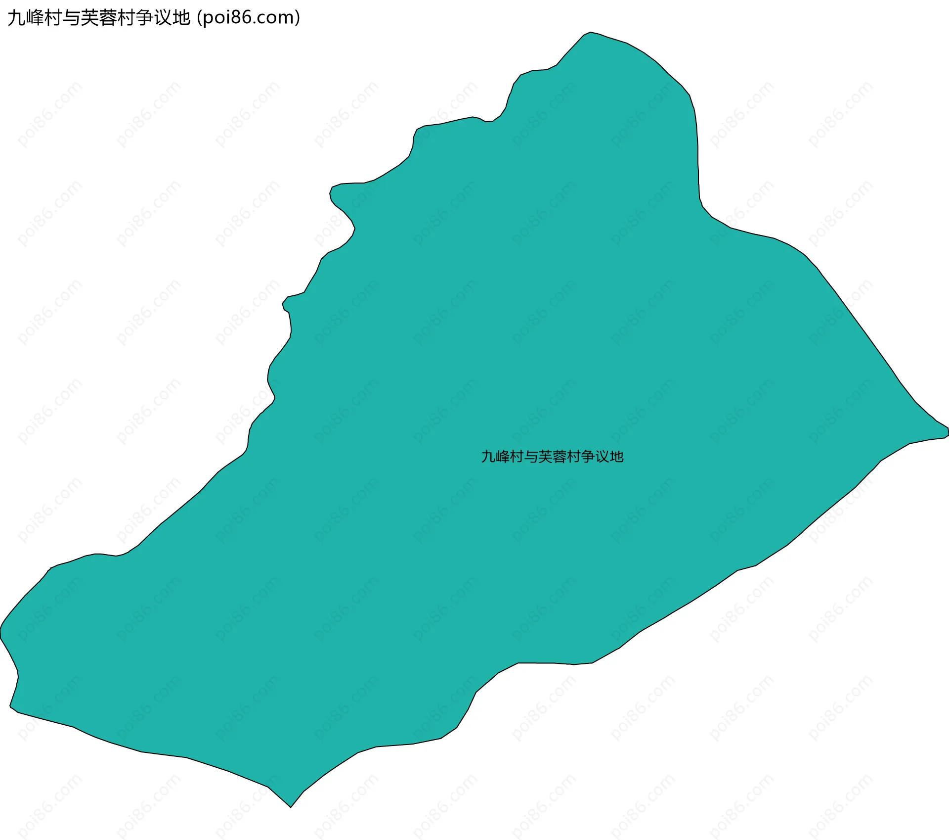 九峰村与芙蓉村争议地边界地图