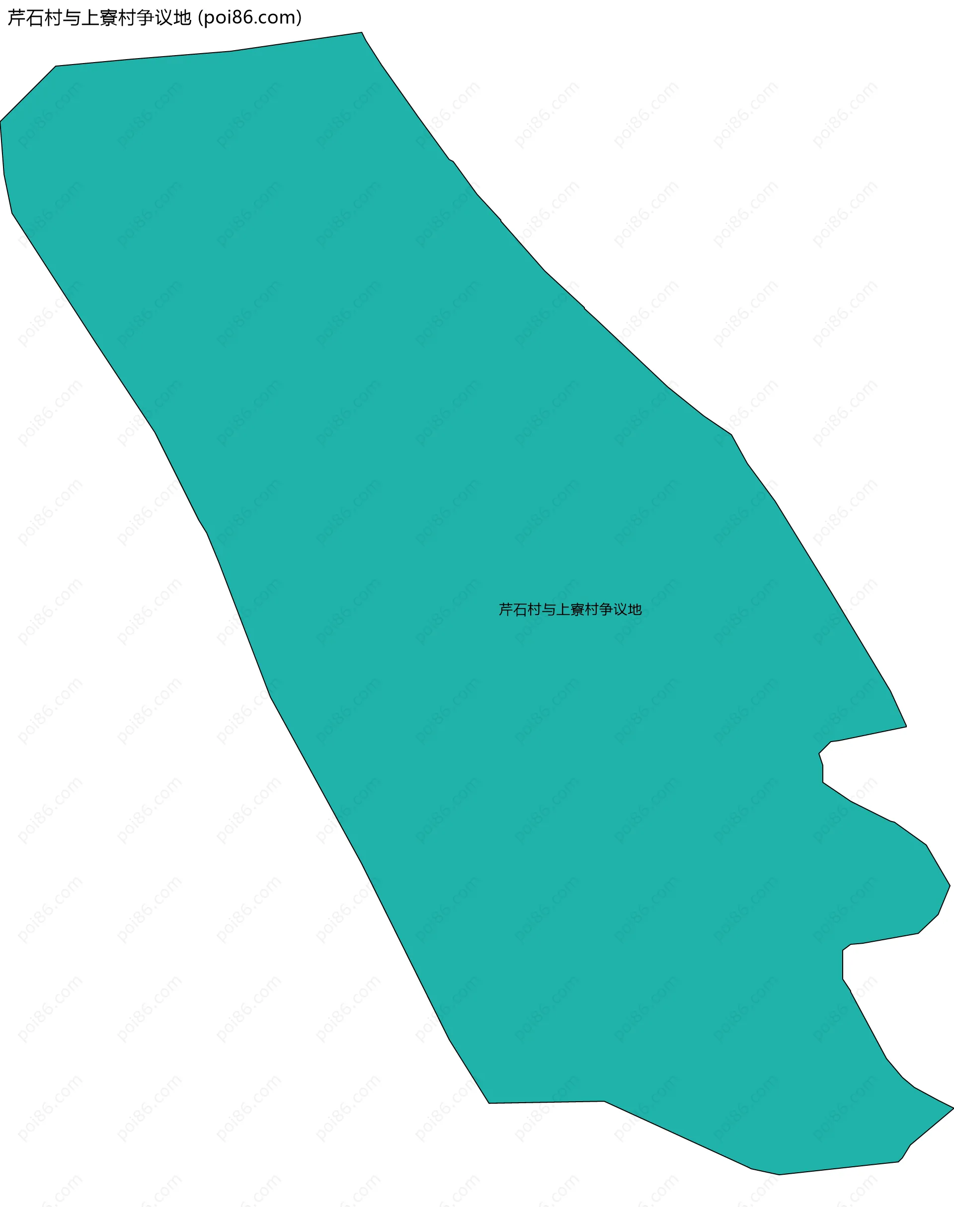 芹石村与上寮村争议地边界地图