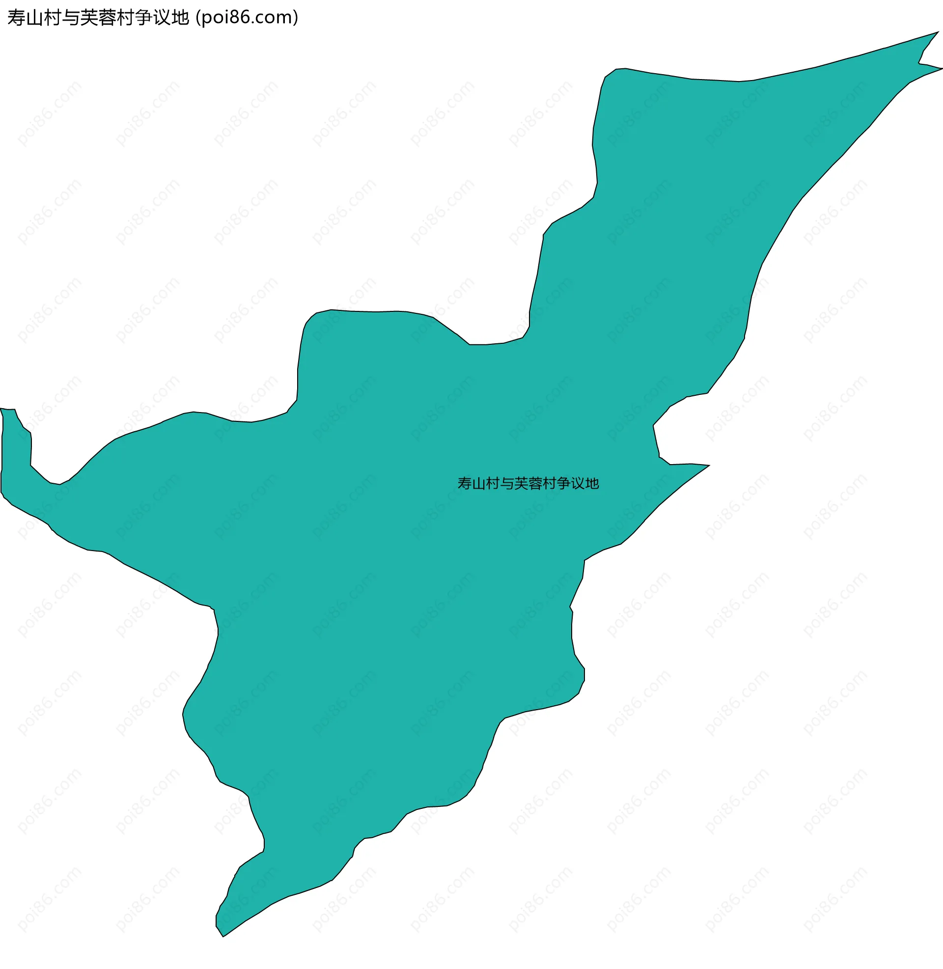 寿山村与芙蓉村争议地边界地图