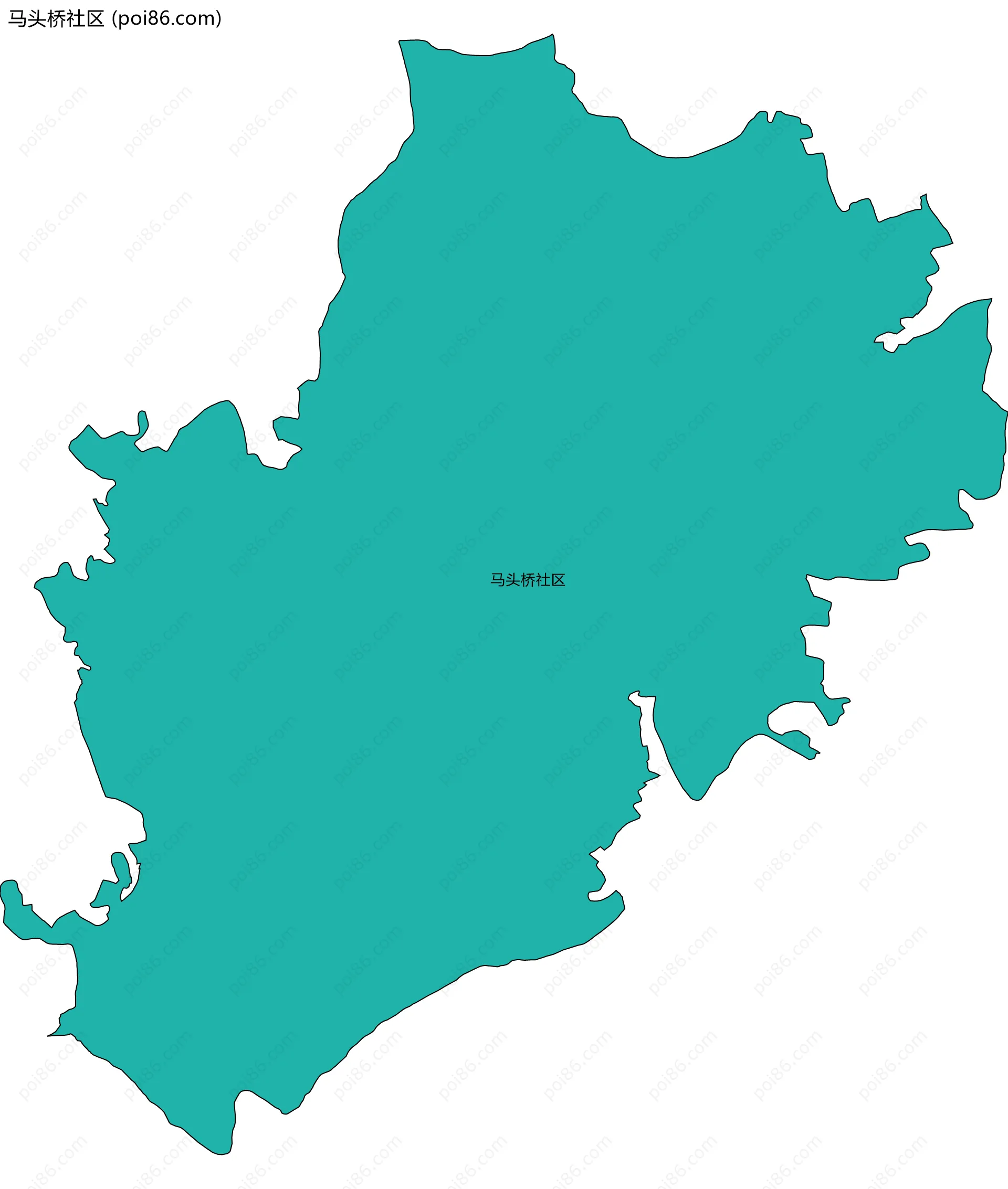 马头桥社区边界地图