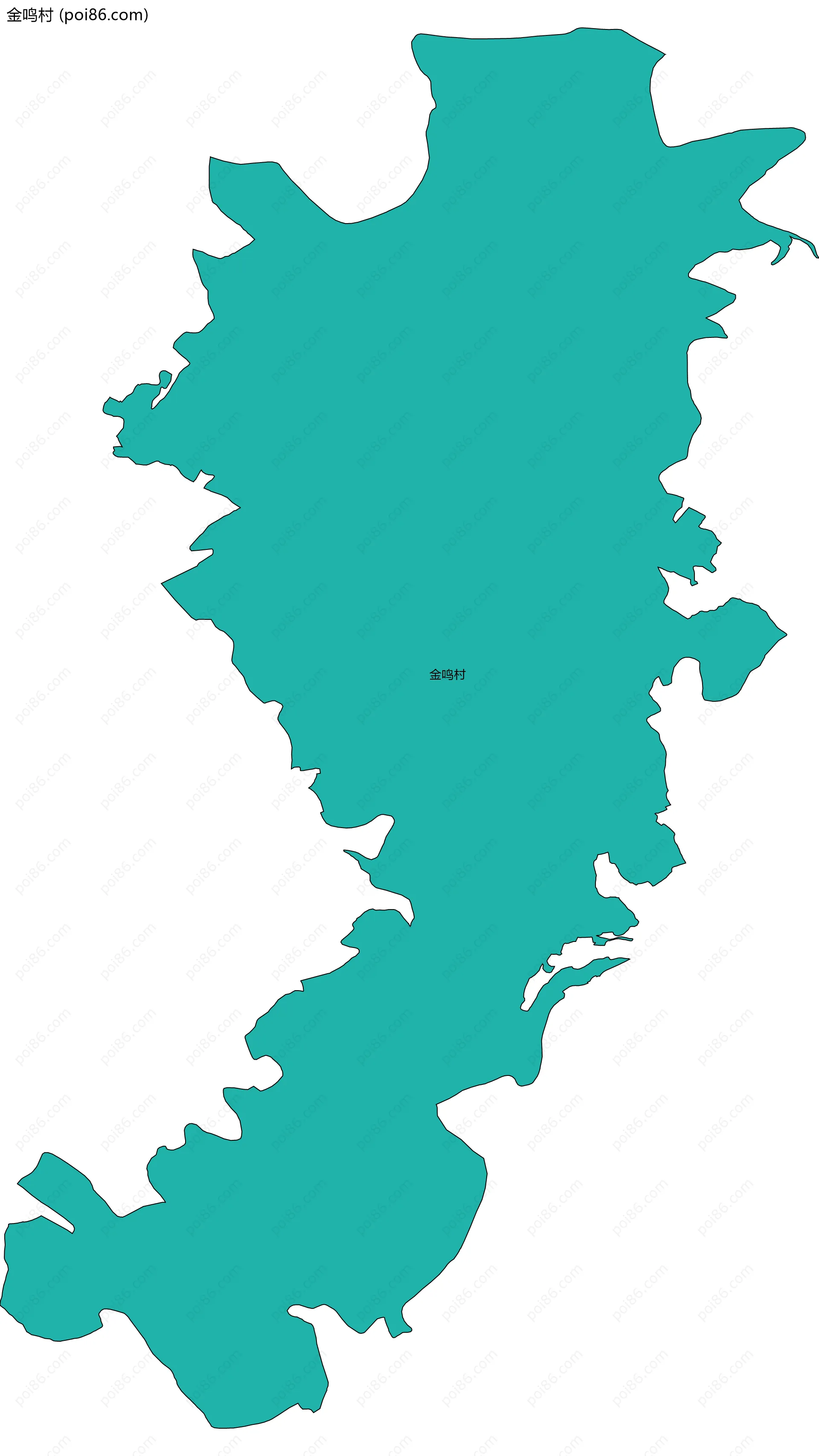 金鸣村边界地图