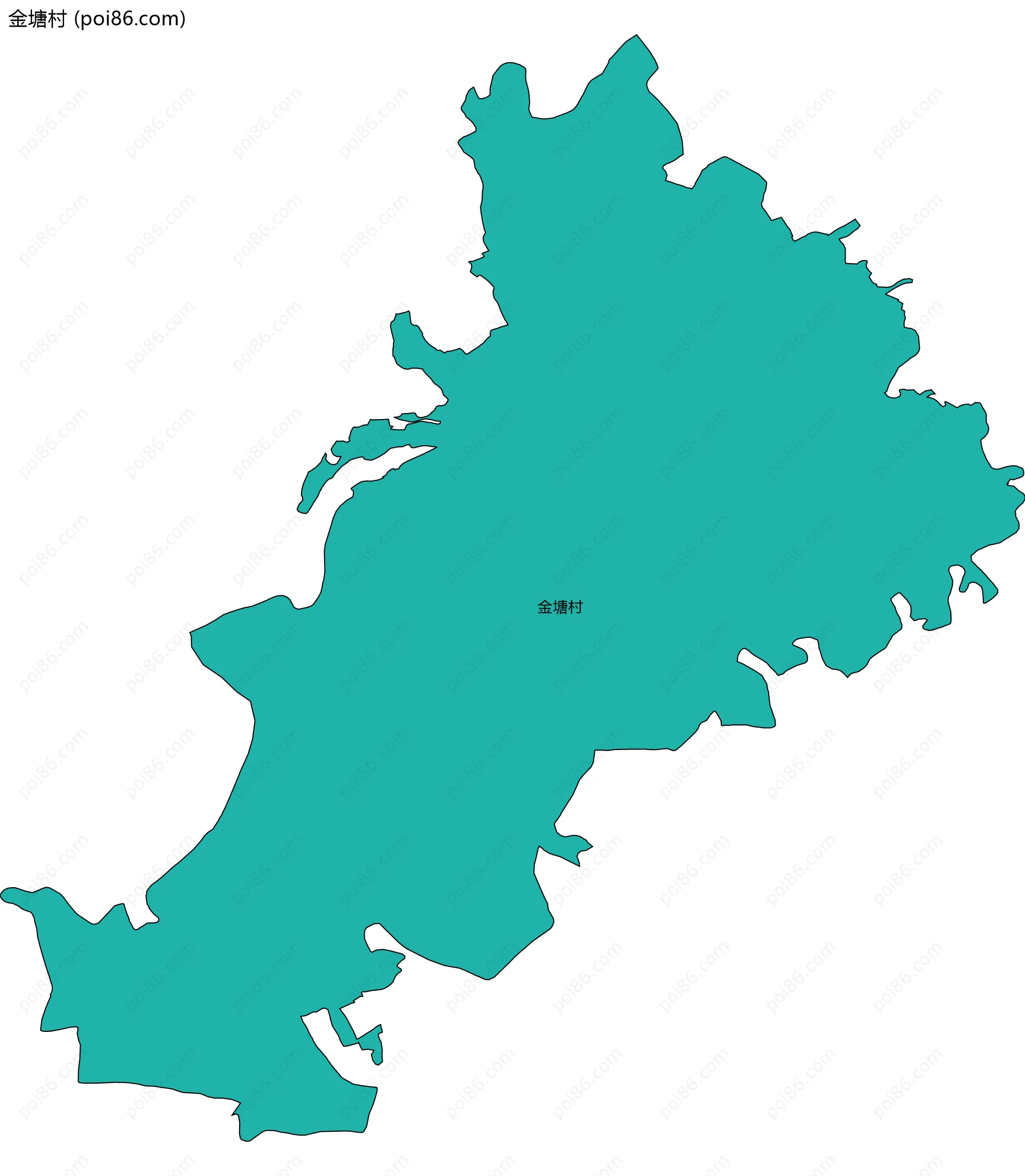 金塘村边界地图