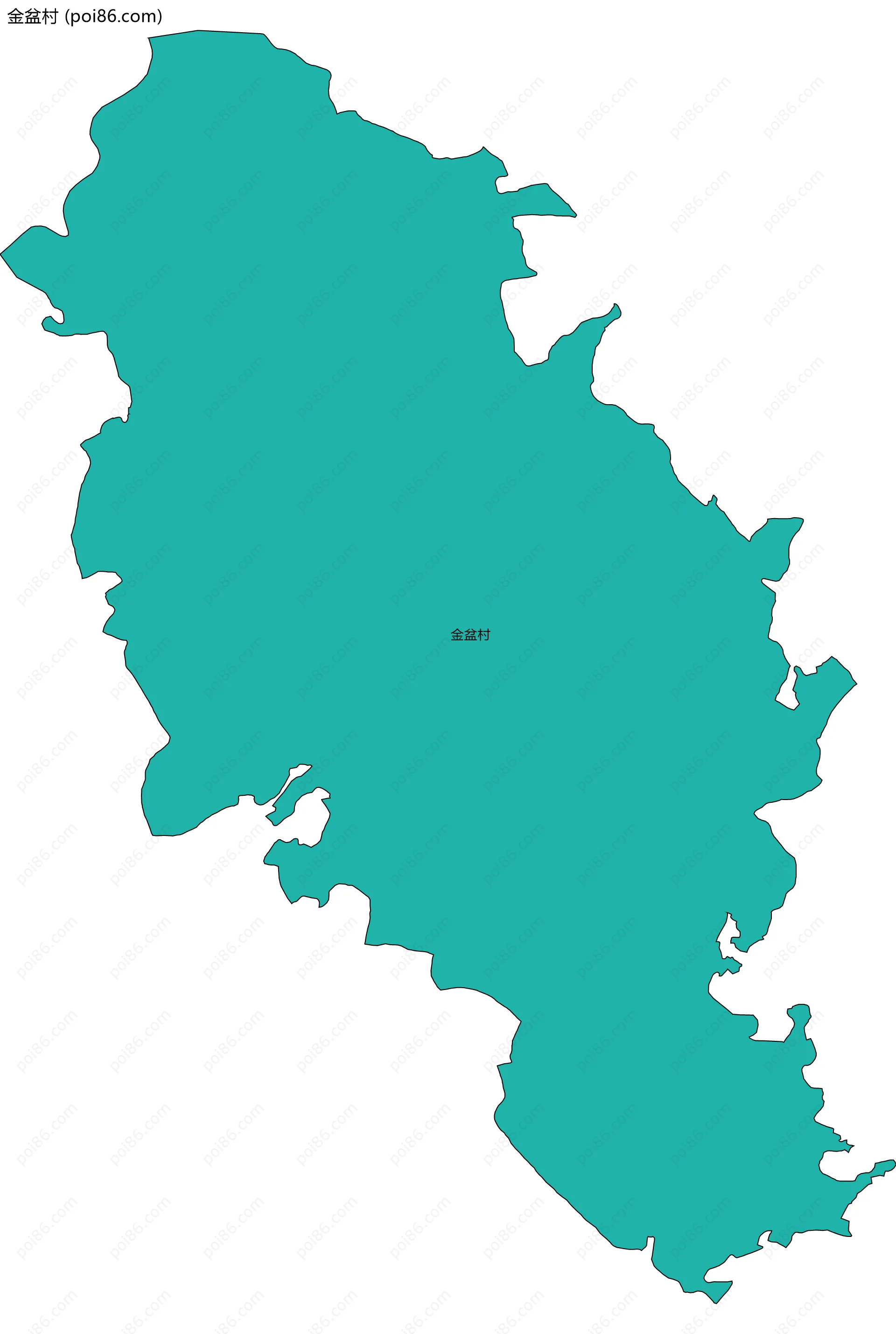 金盆村边界地图