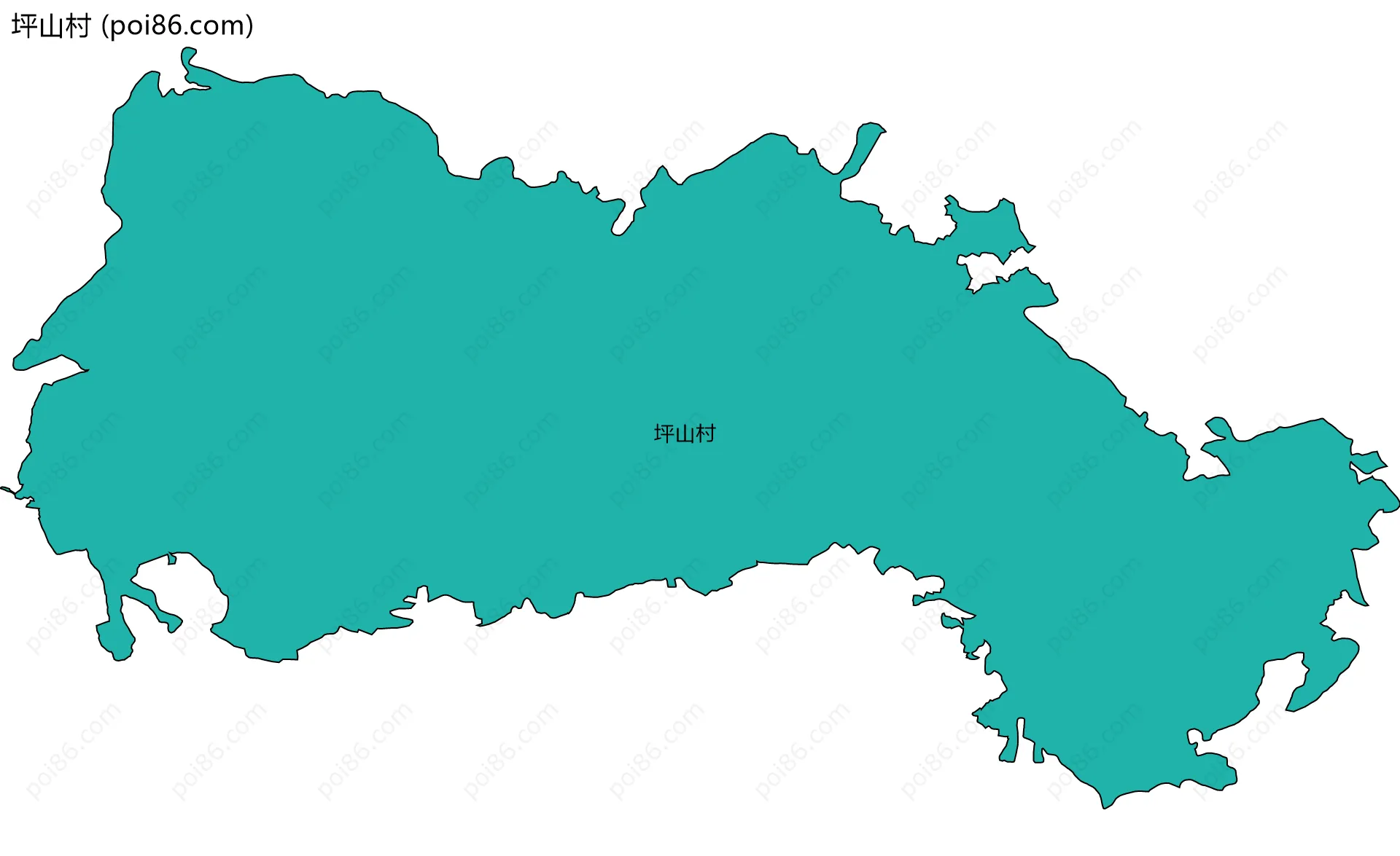 坪山村边界地图