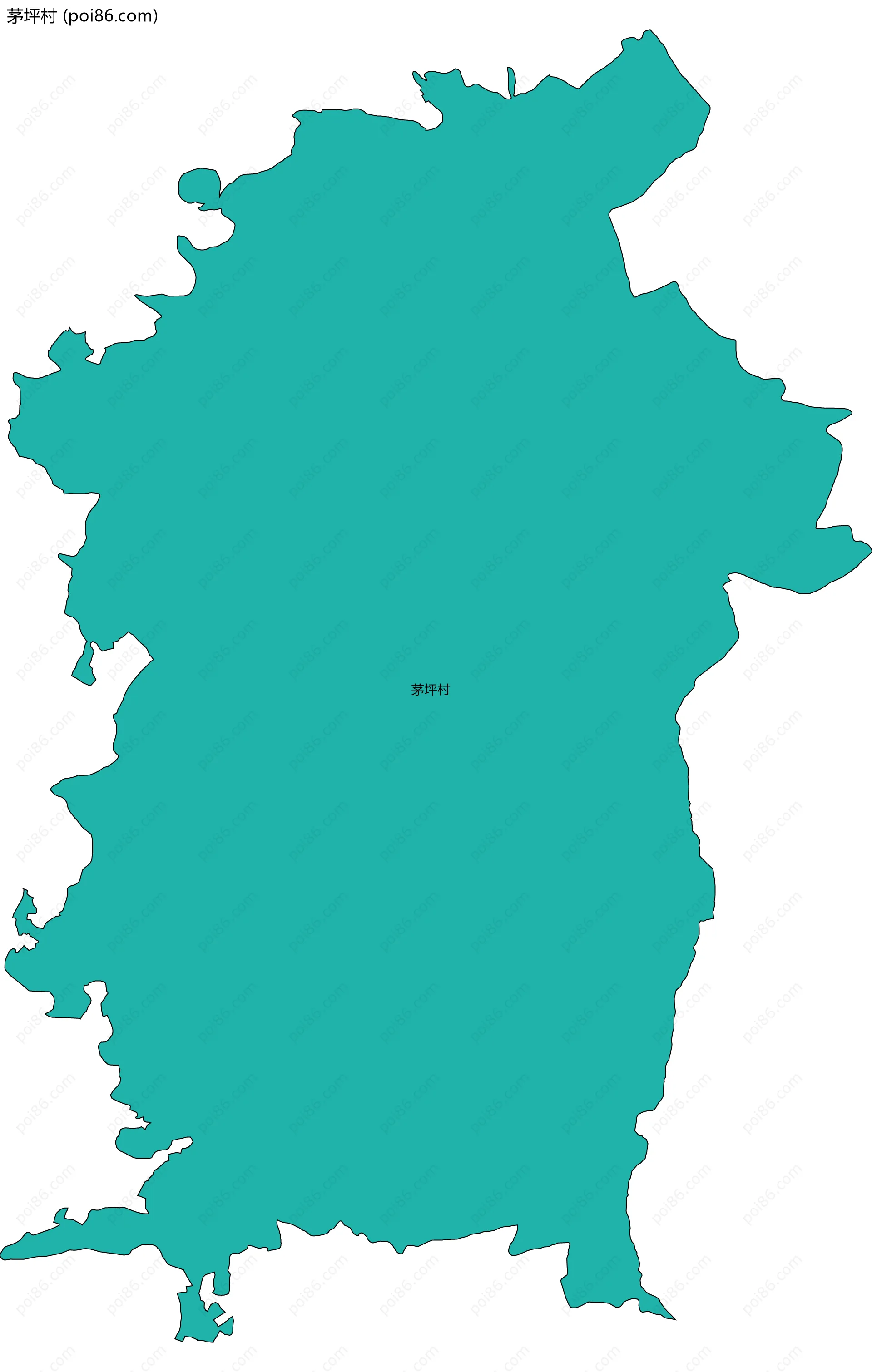 茅坪村边界地图