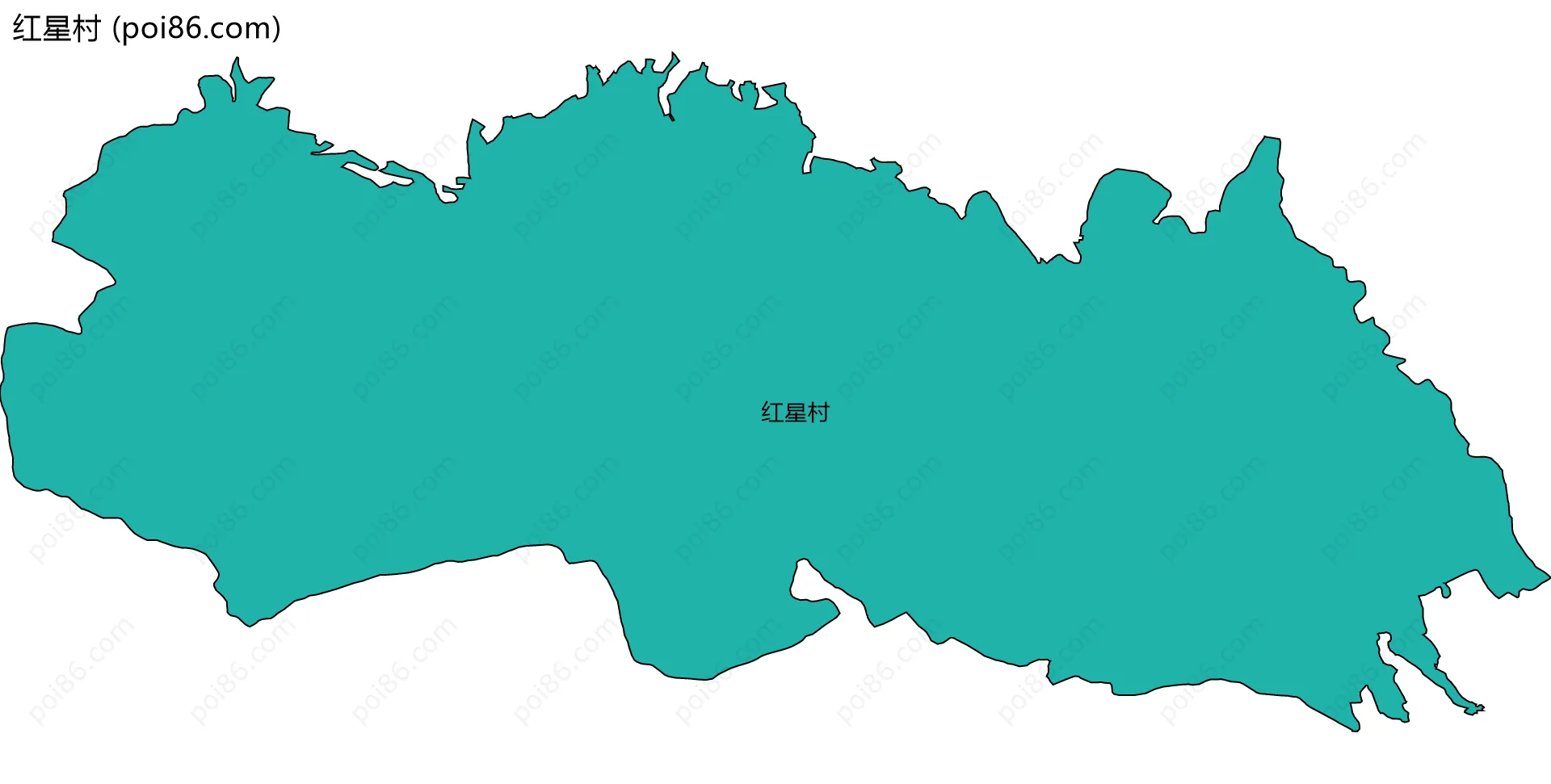 红星村边界地图