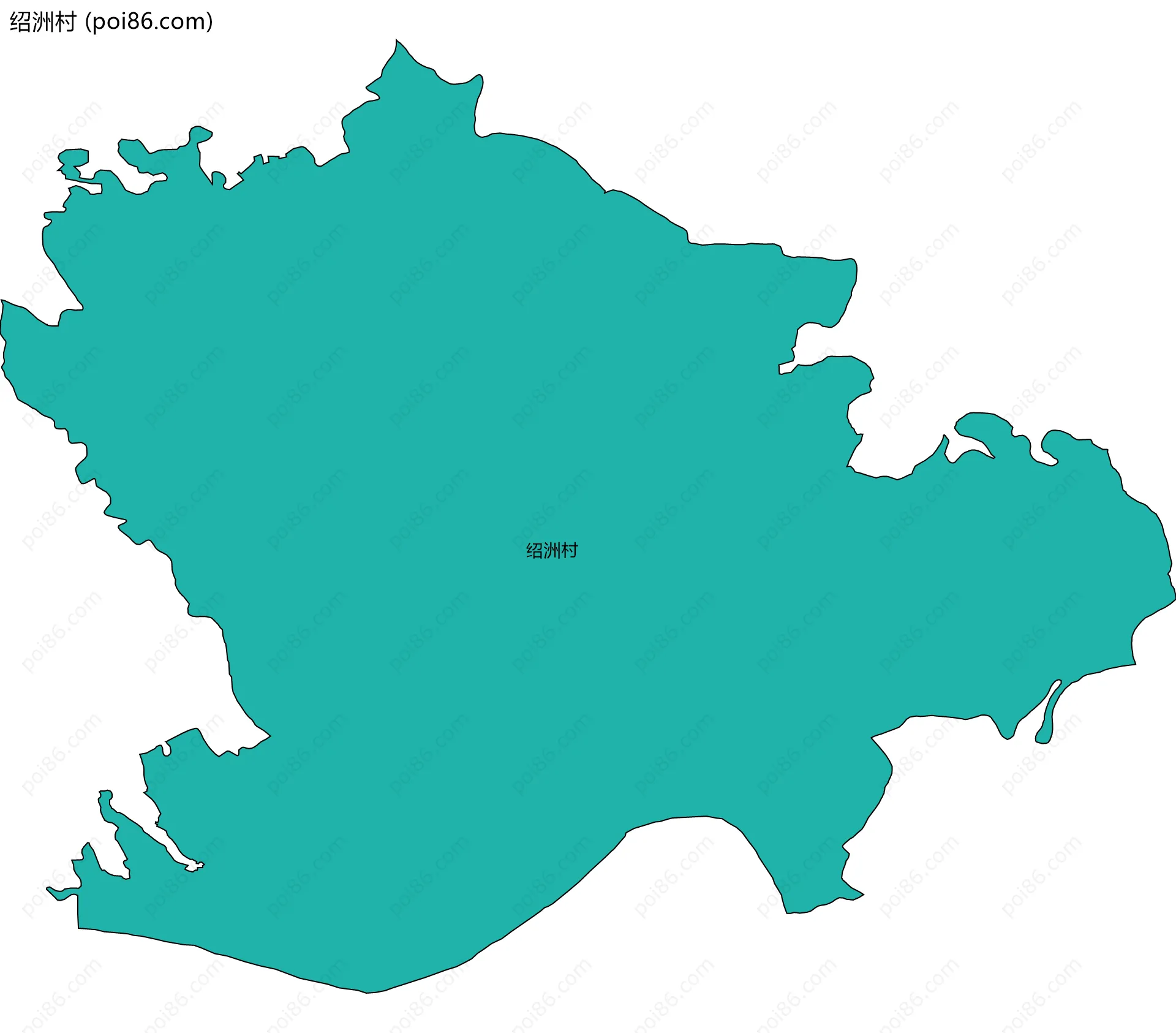绍洲村边界地图