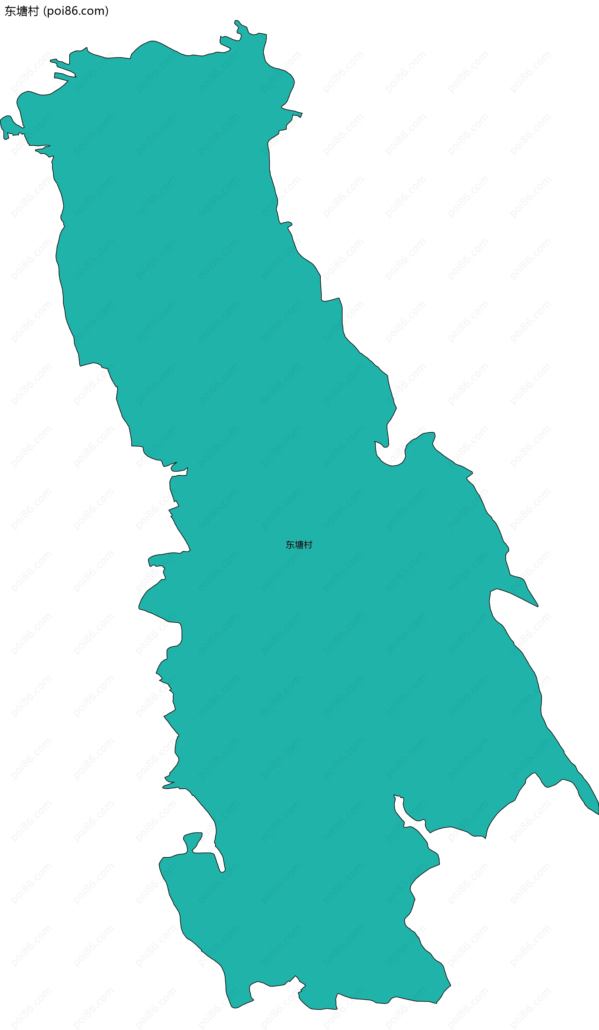 东塘村边界地图