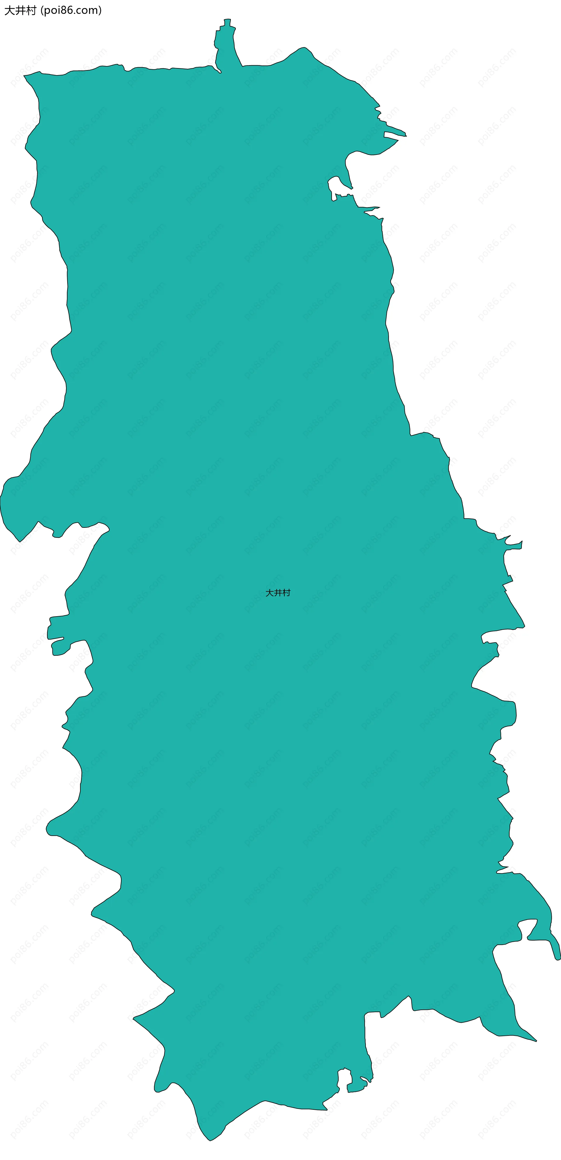 大井村边界地图