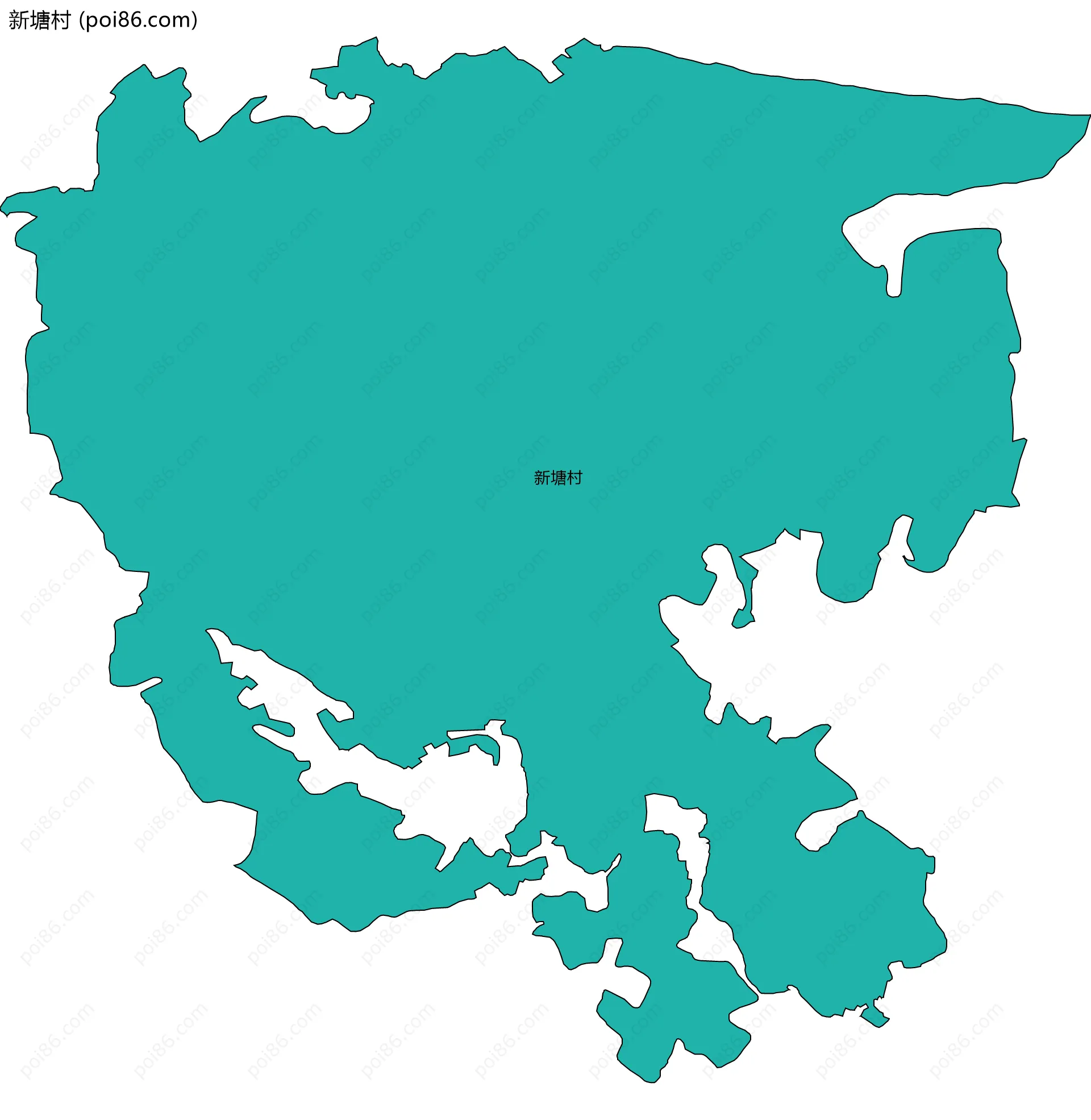 新塘村边界地图