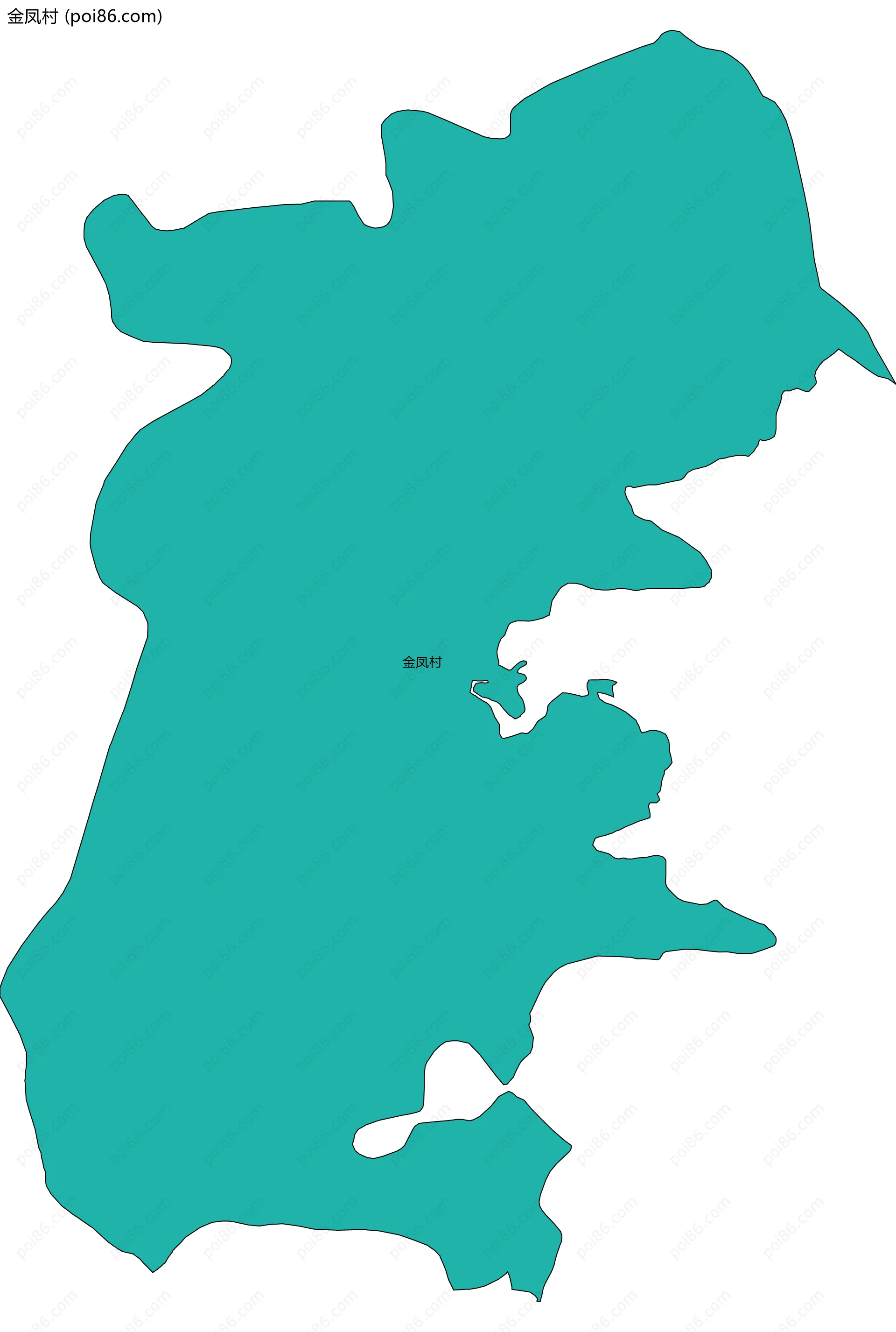 金凤村边界地图