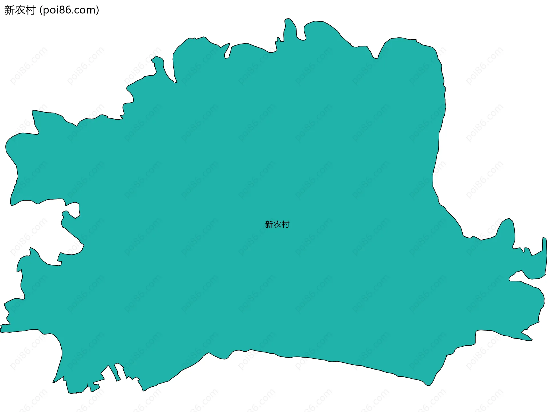 新农村边界地图