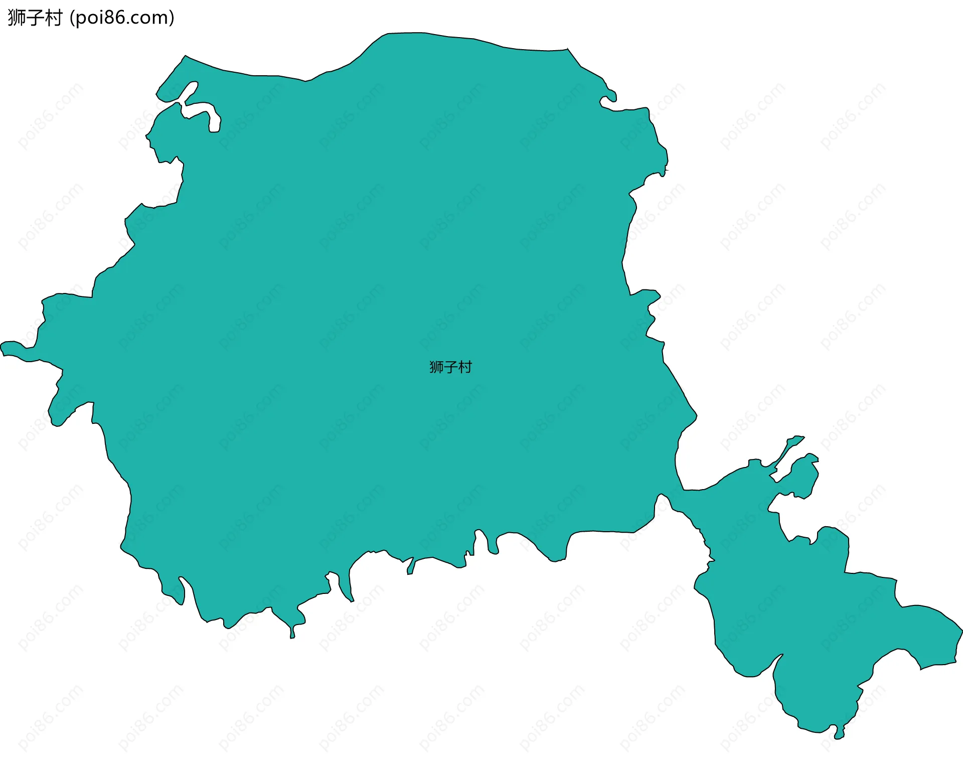 狮子村边界地图