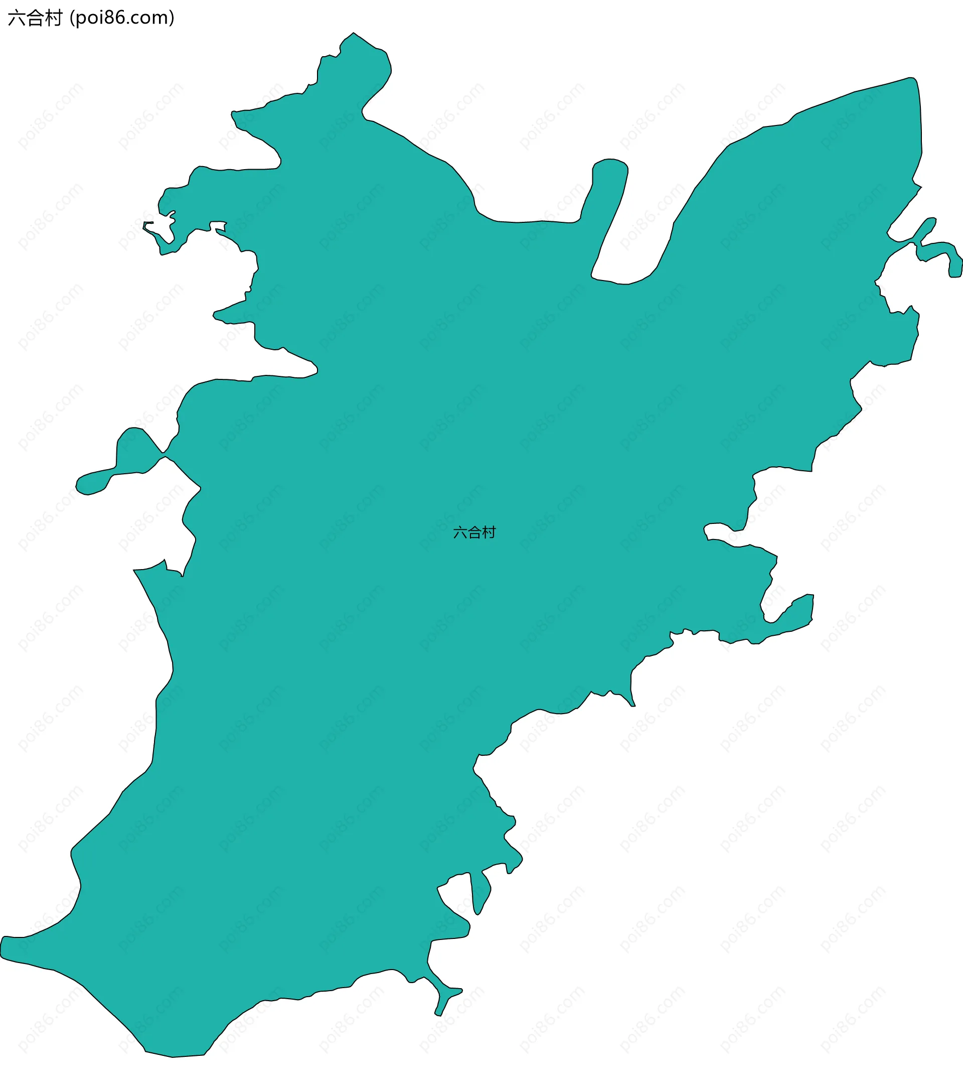 六合村边界地图