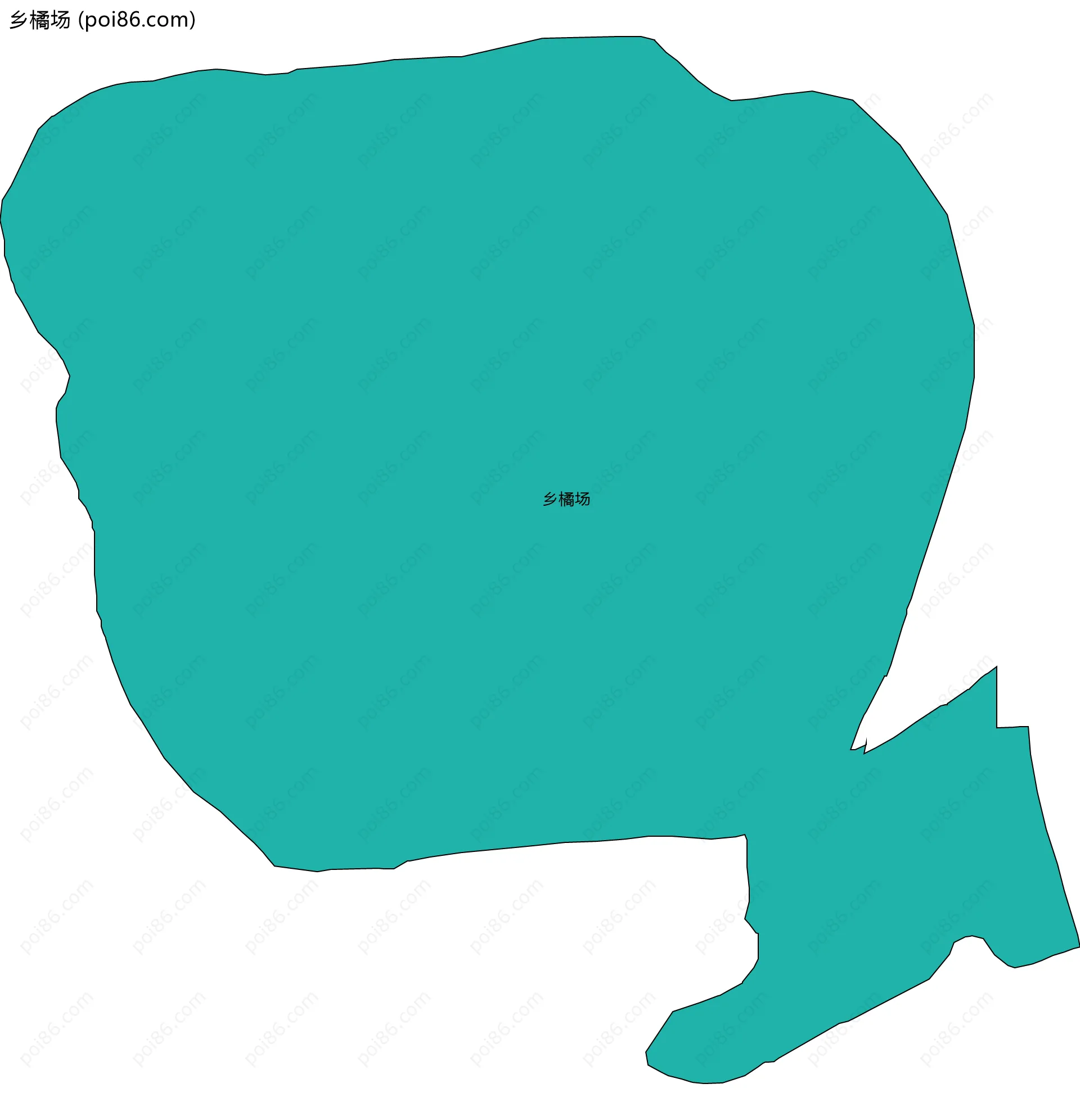 乡橘场边界地图