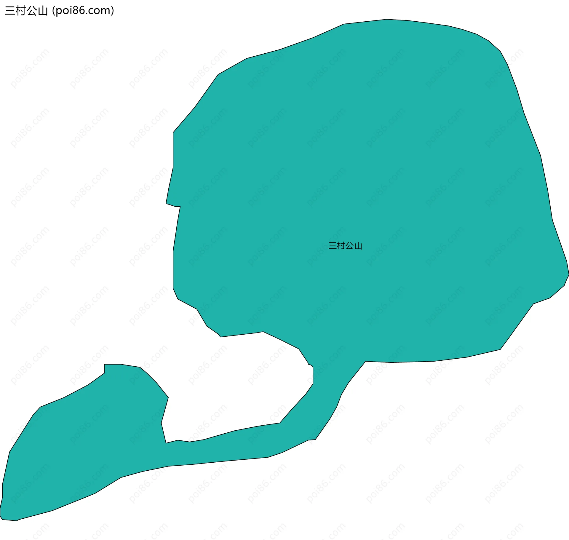 三村公山边界地图