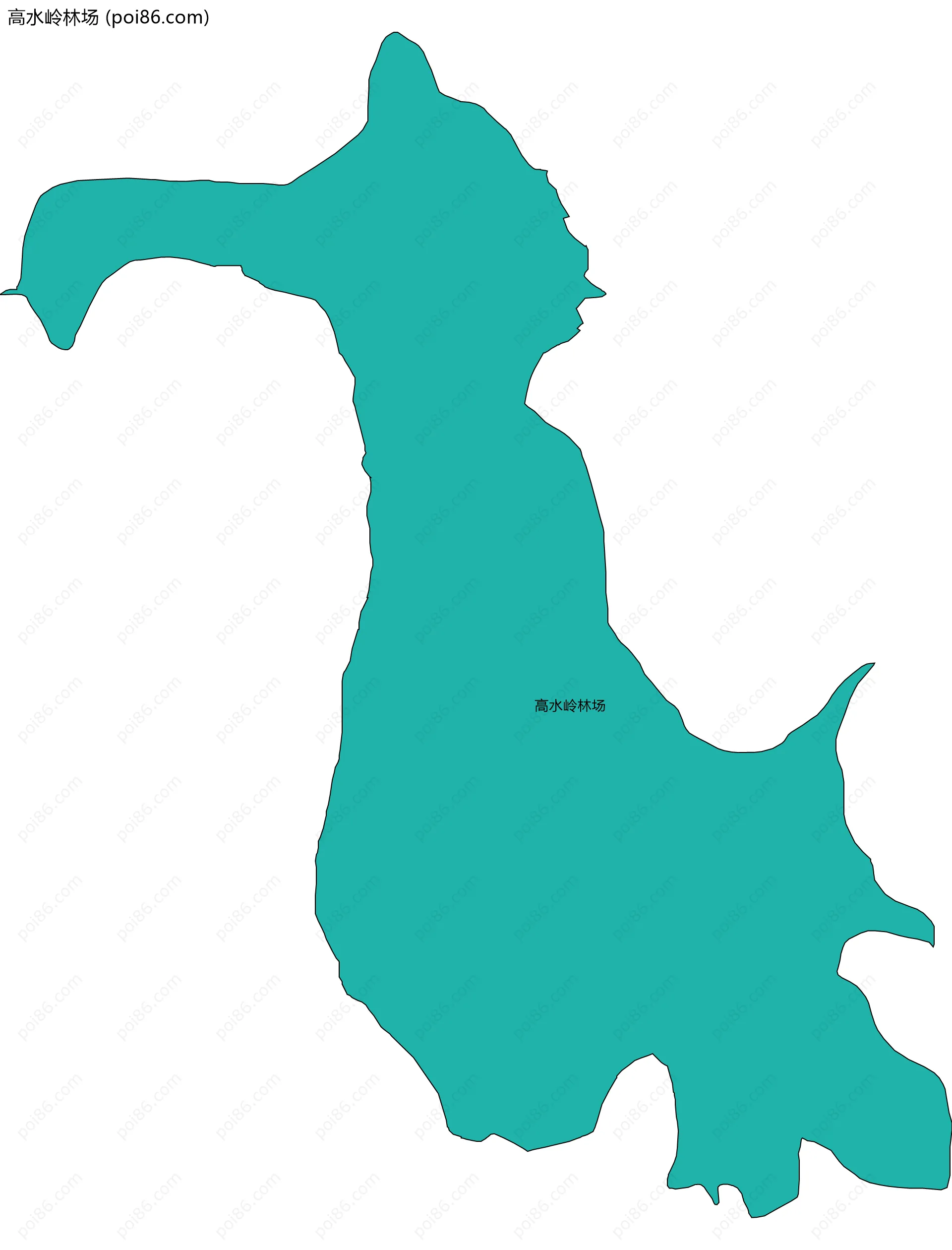 高水岭林场边界地图