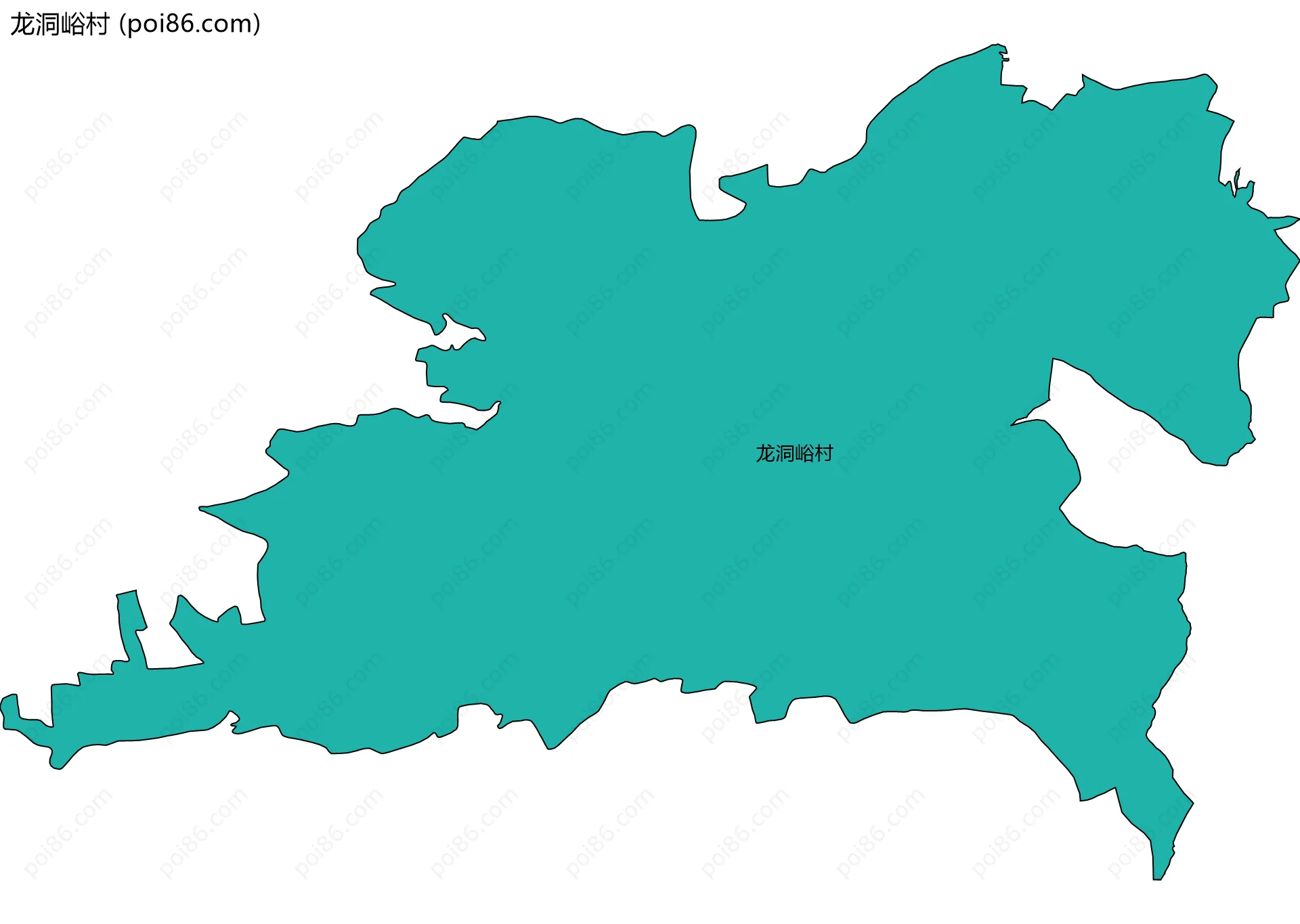 龙洞峪村边界地图