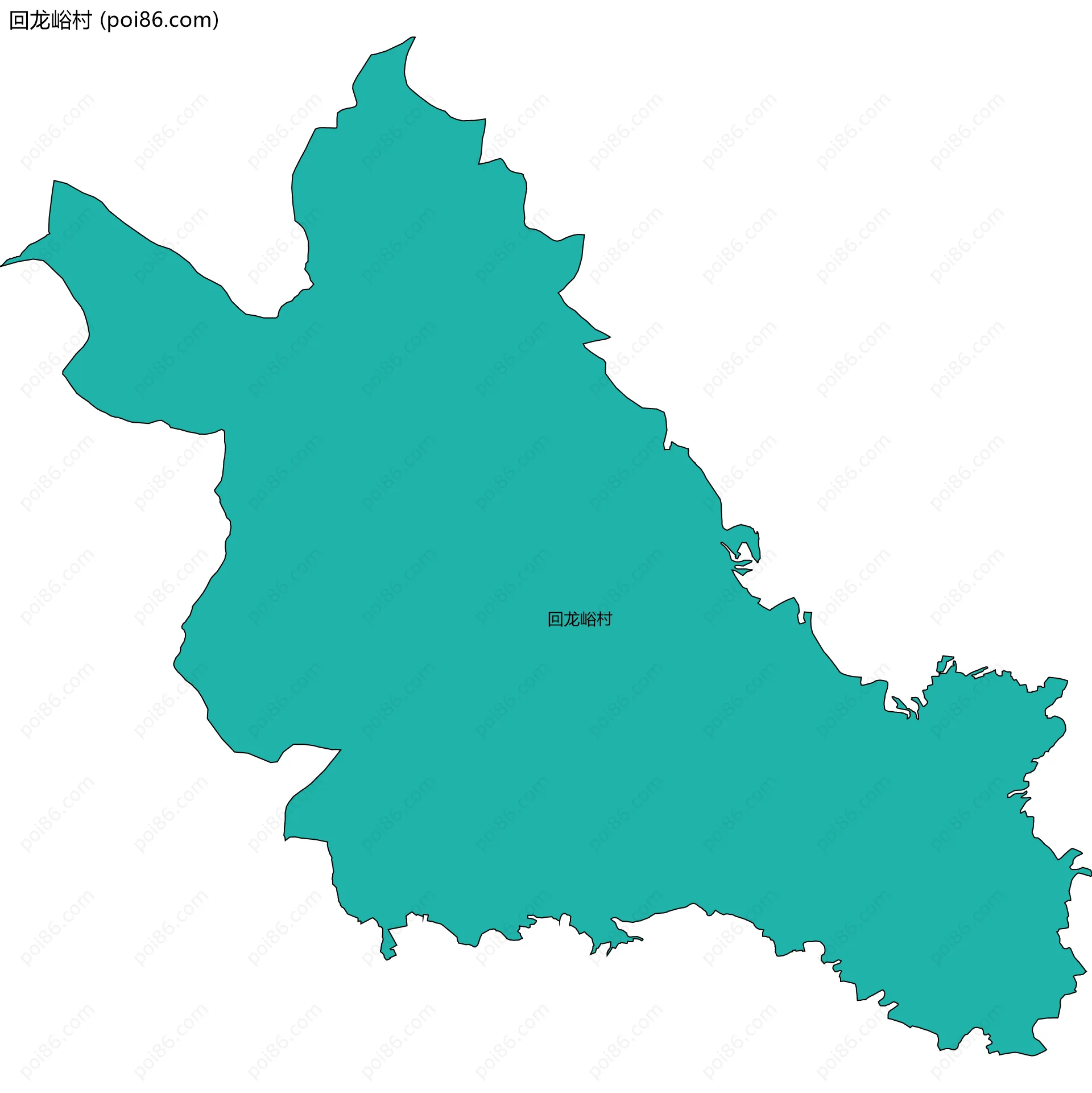 回龙峪村边界地图