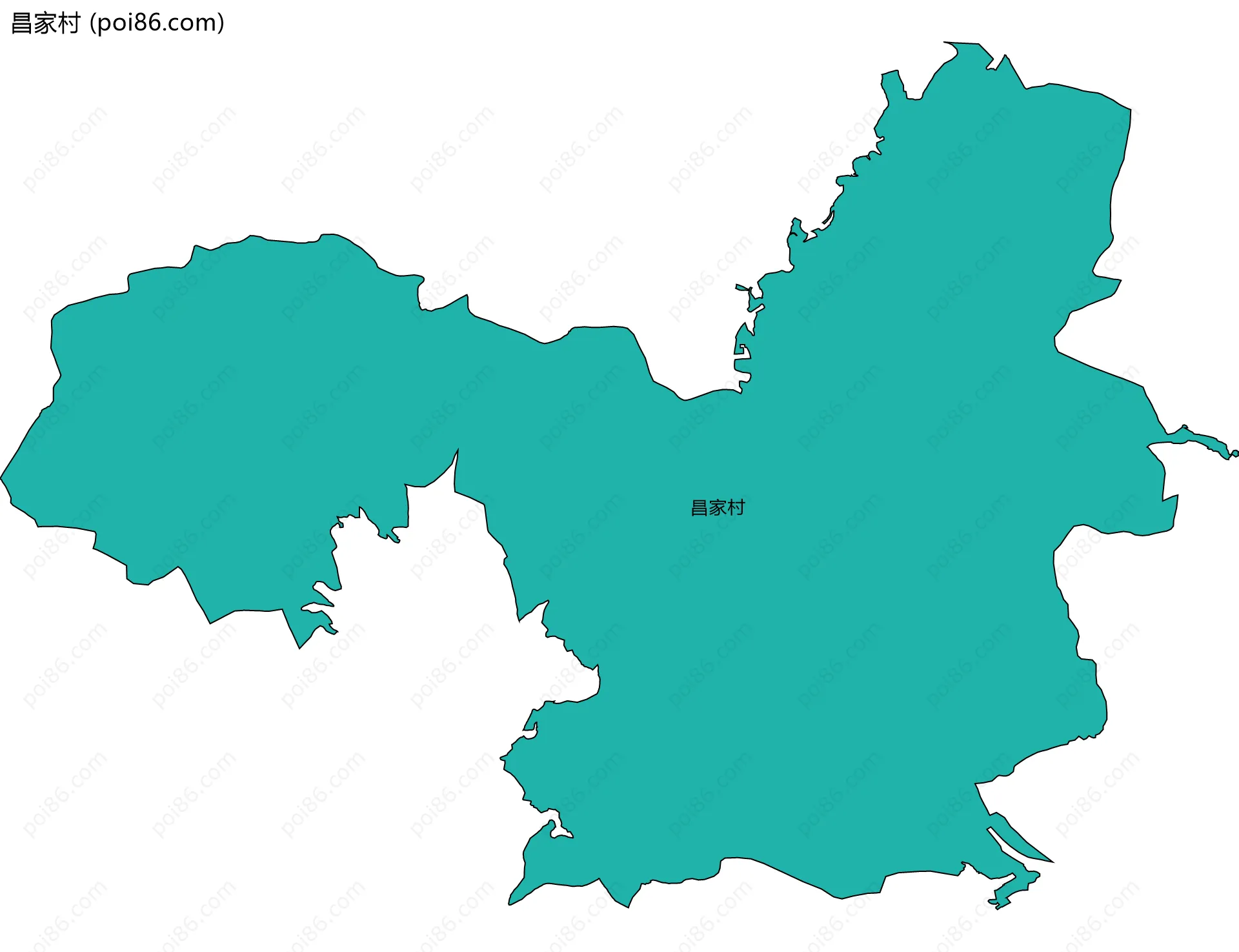 昌家村边界地图