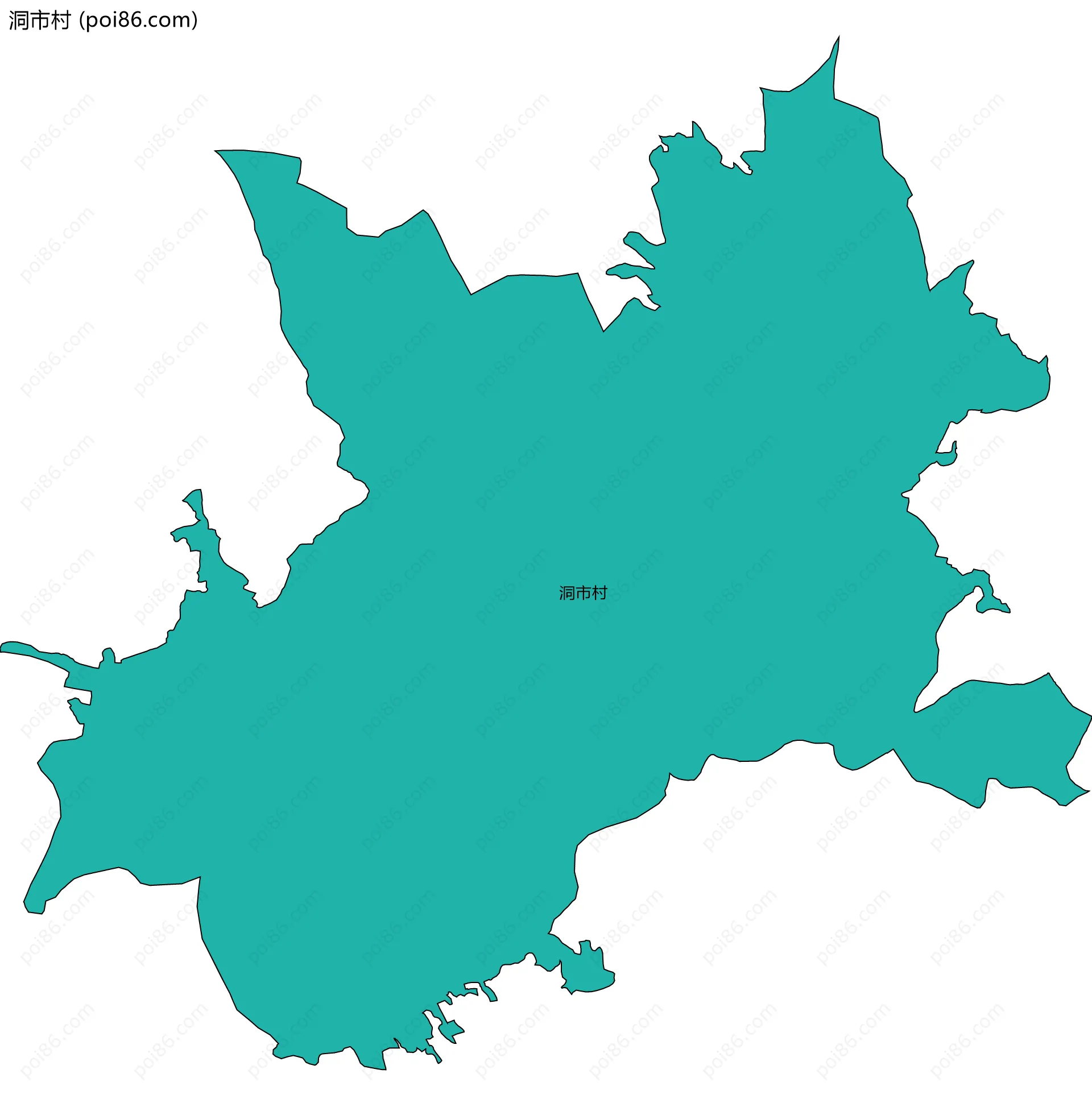 洞市村边界地图