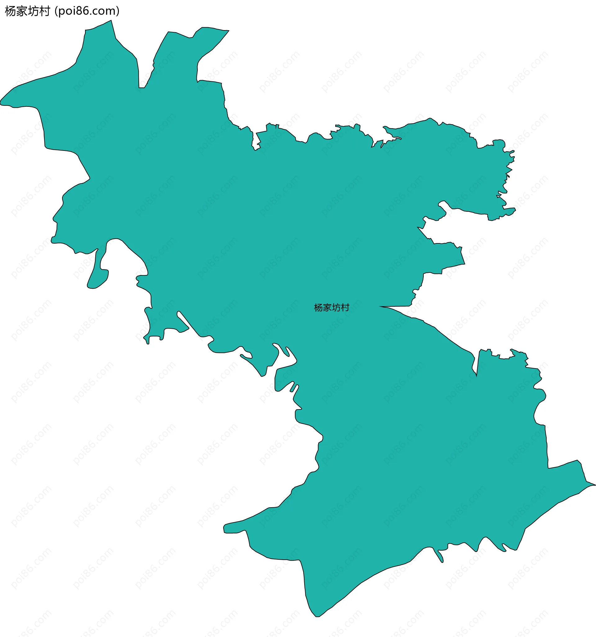 杨家坊村边界地图