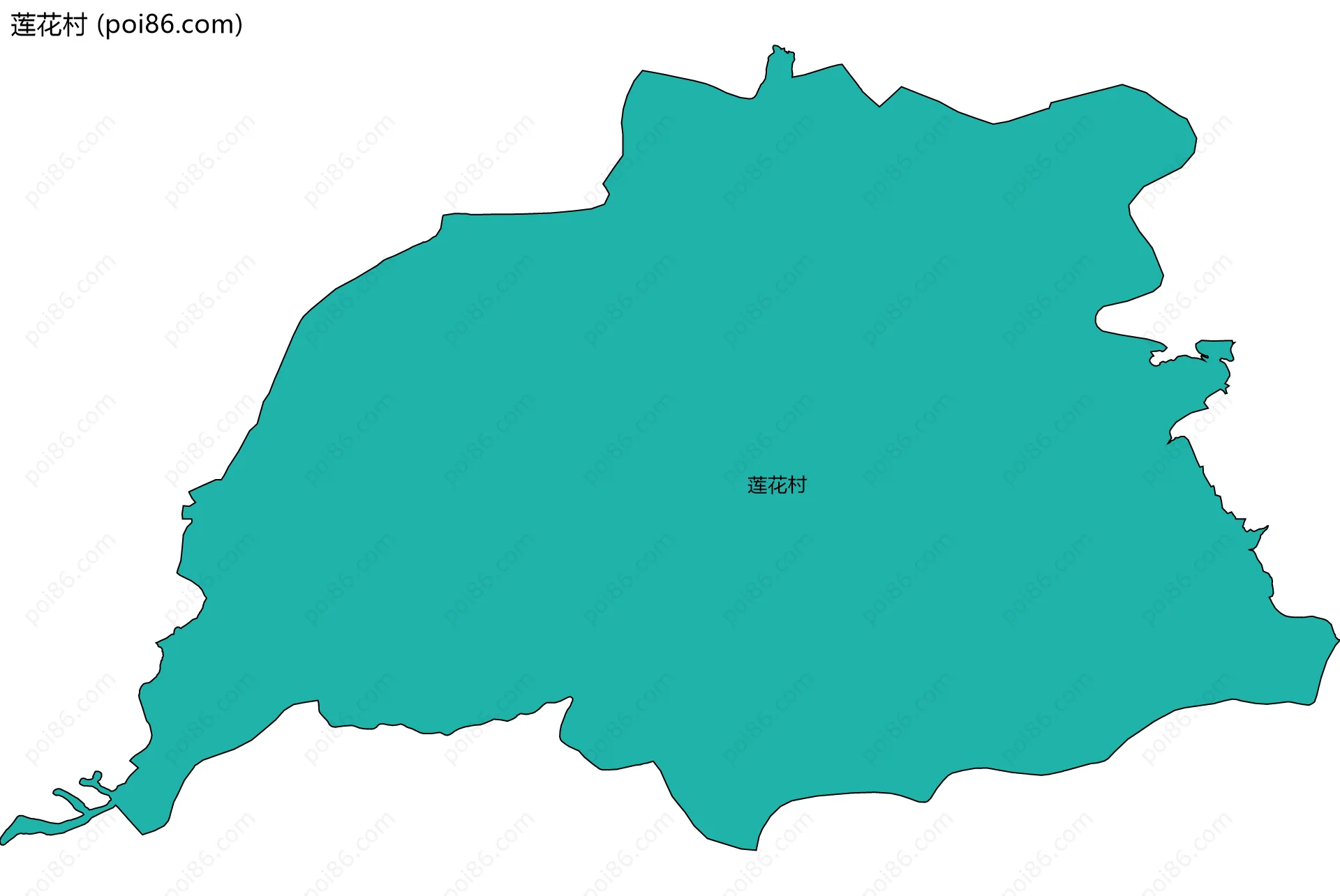 莲花村边界地图