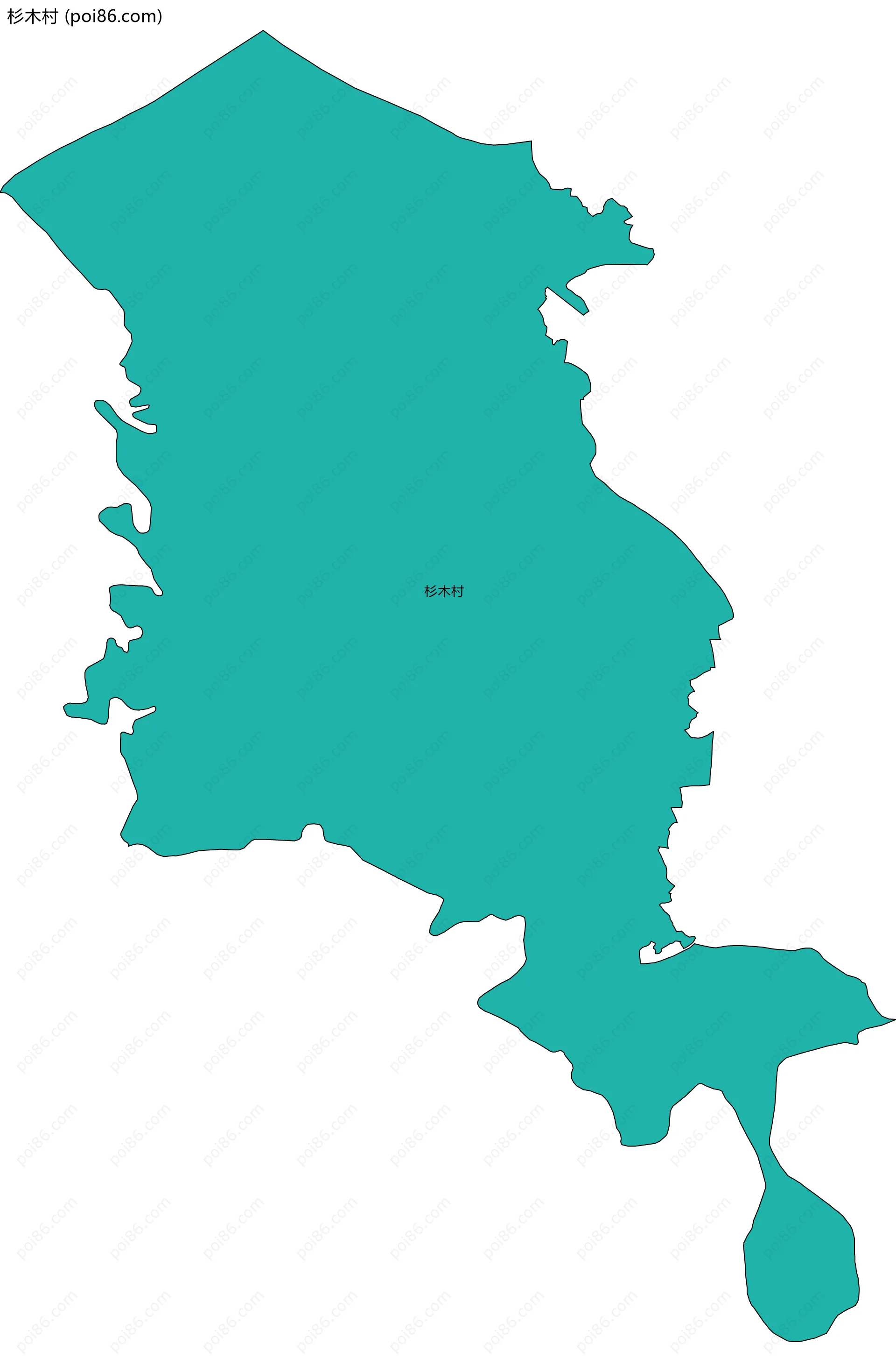 杉木村边界地图