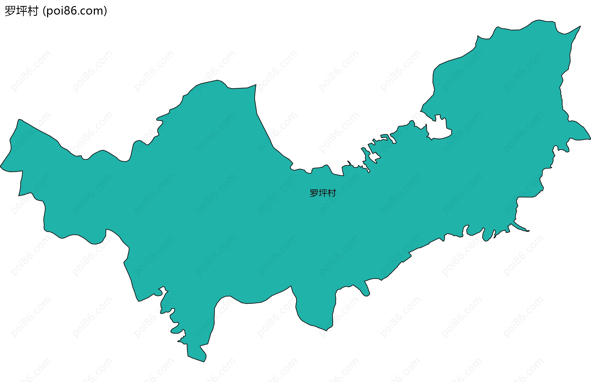 罗坪村边界地图