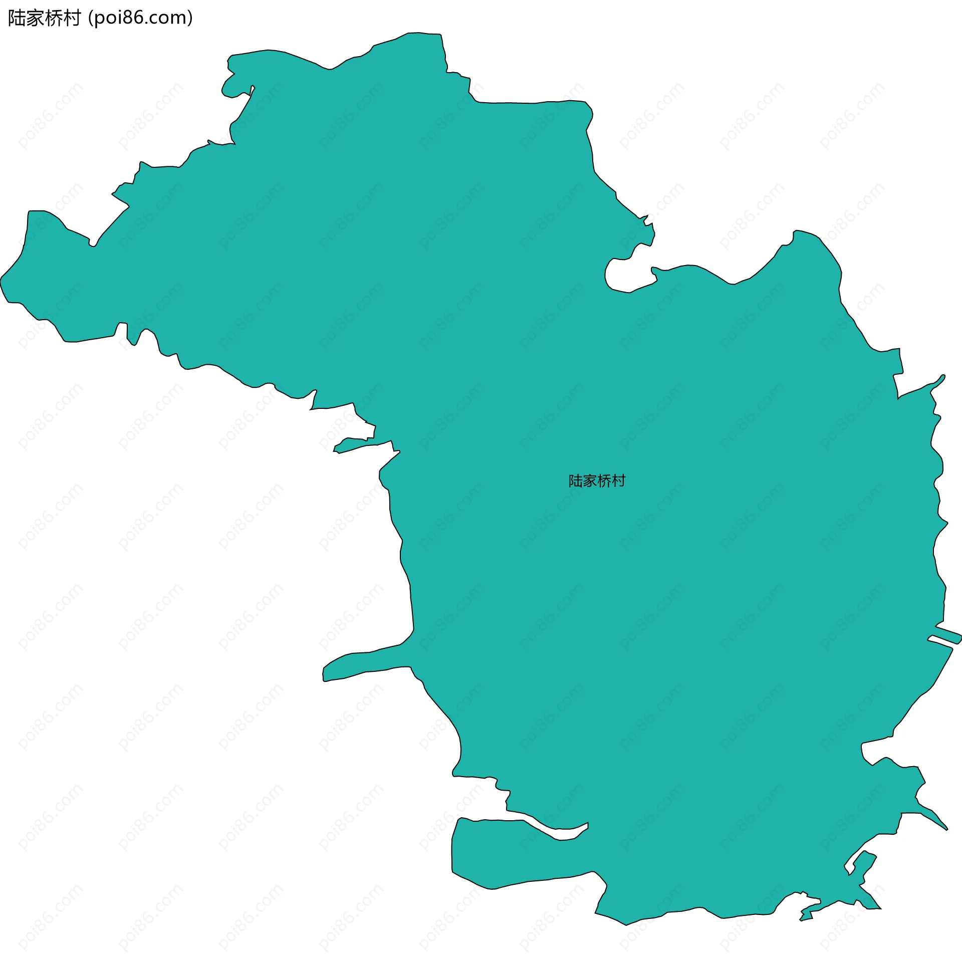 陆家桥村边界地图