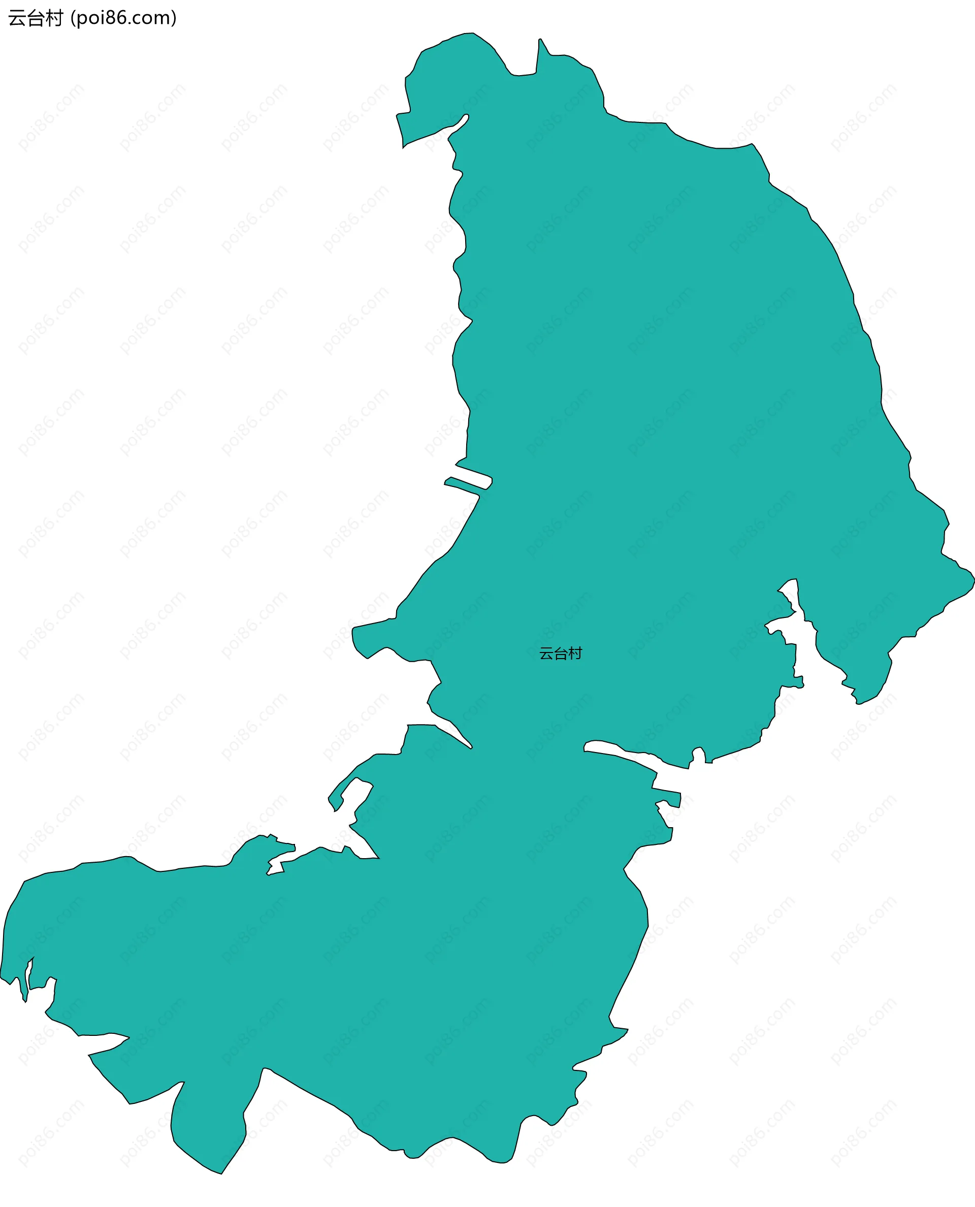 云台村边界地图