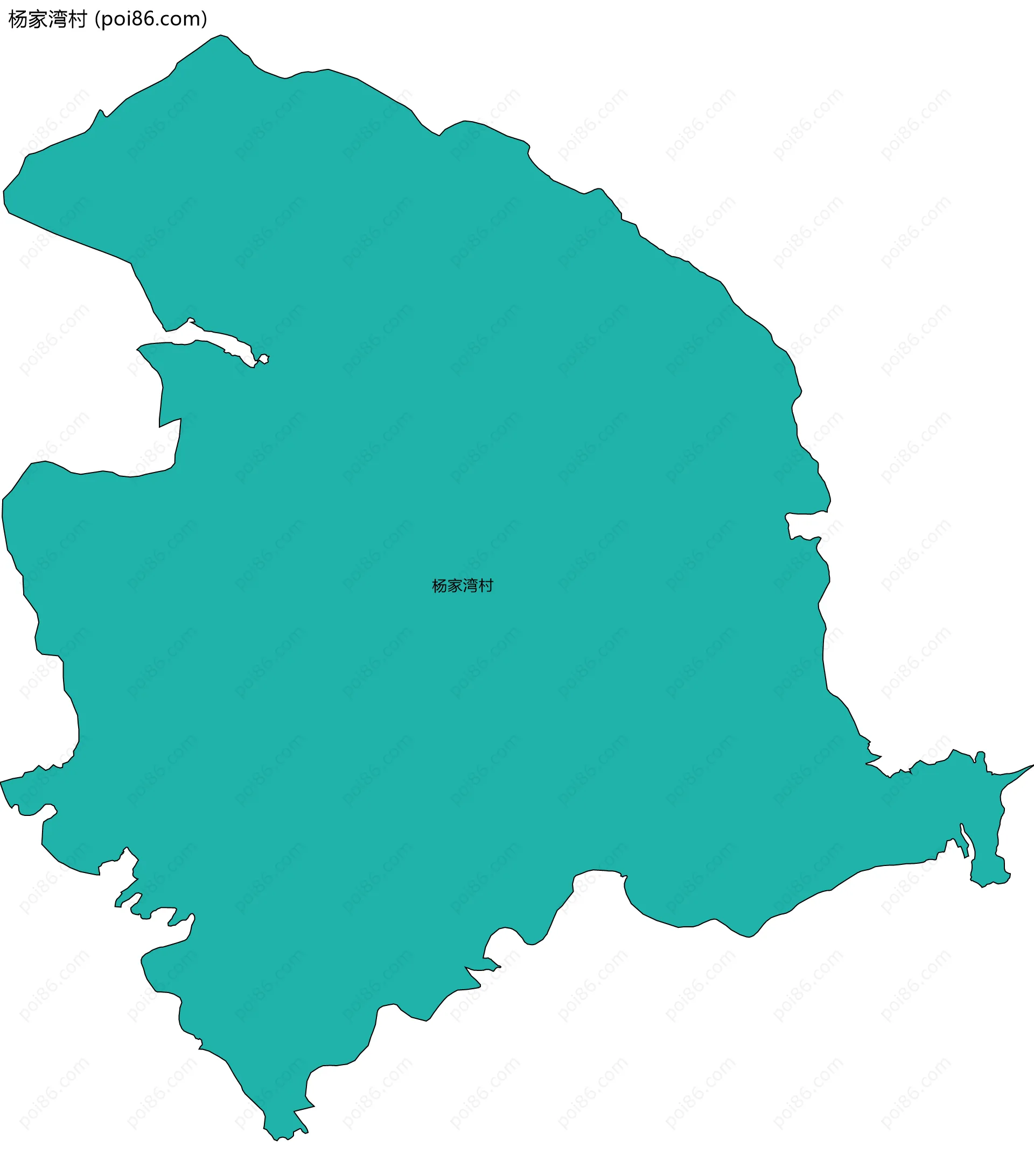 杨家湾村边界地图