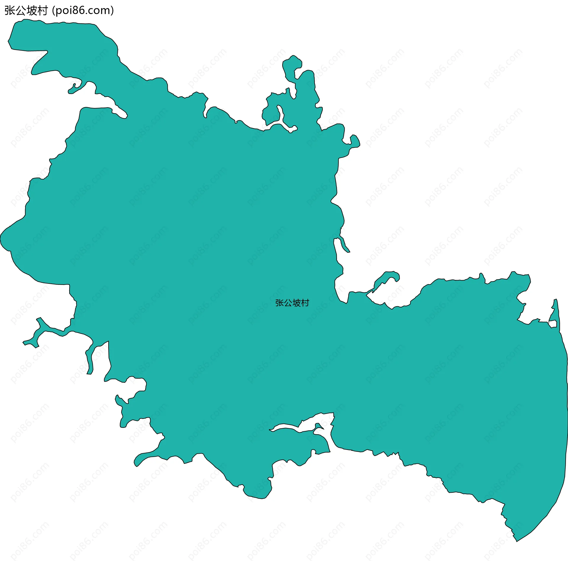 张公坡村边界地图