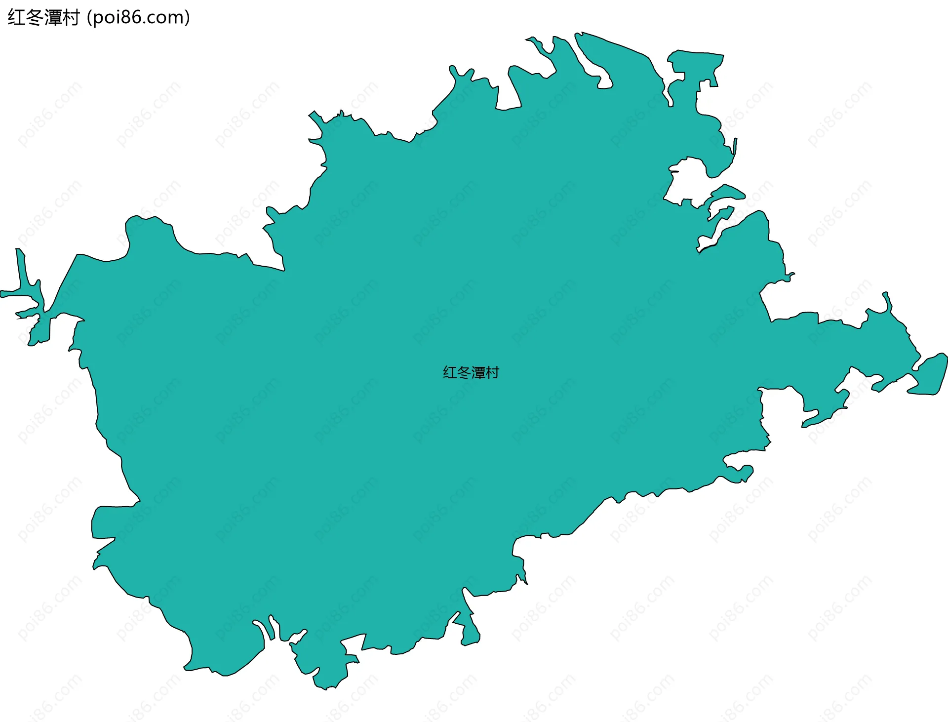 红冬潭村边界地图