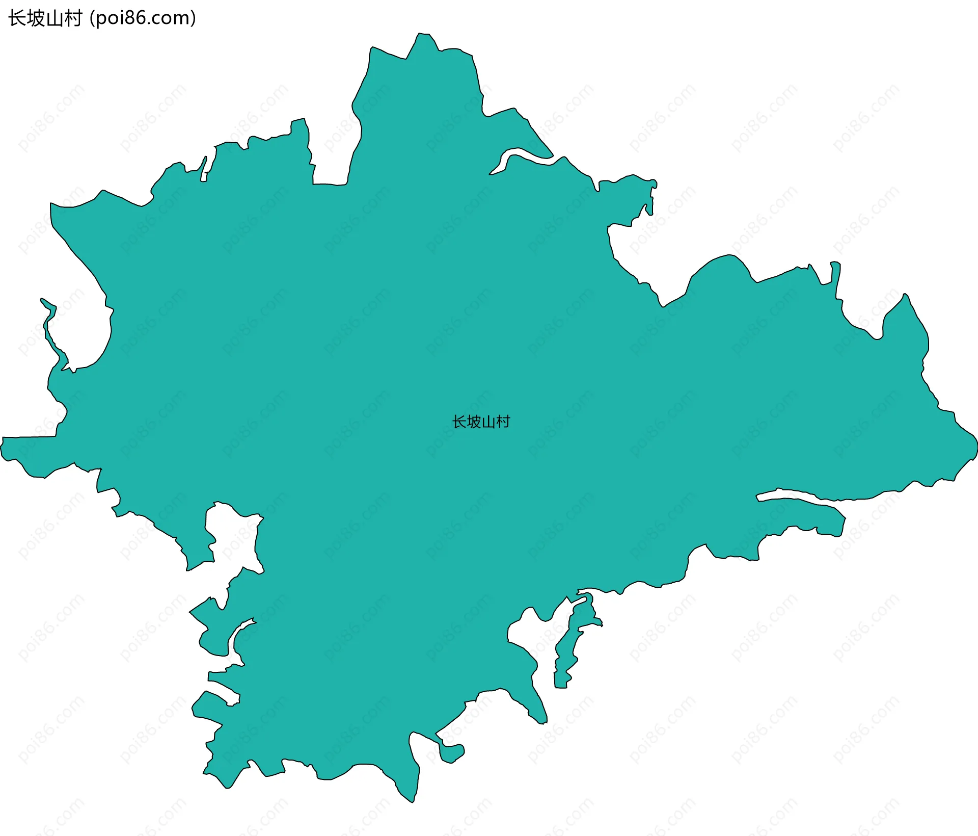 长坡山村边界地图