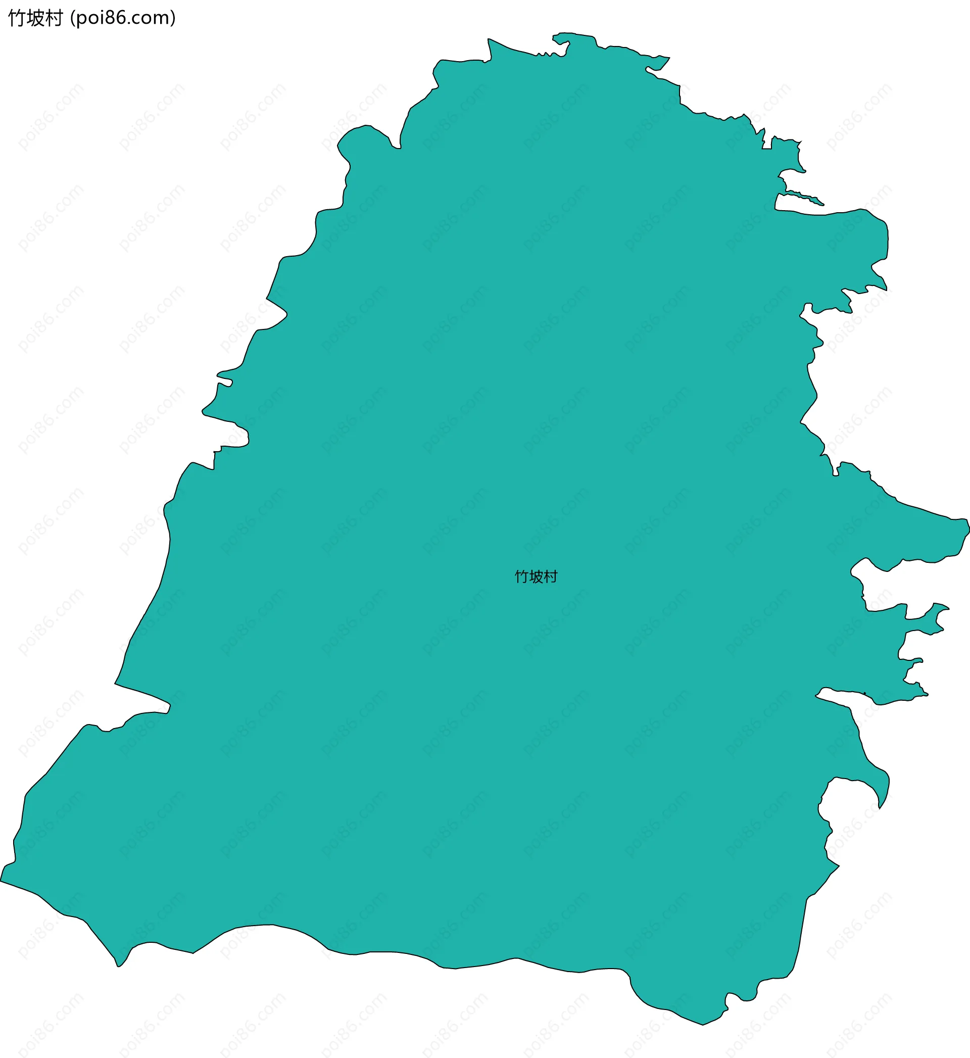 竹坡村边界地图