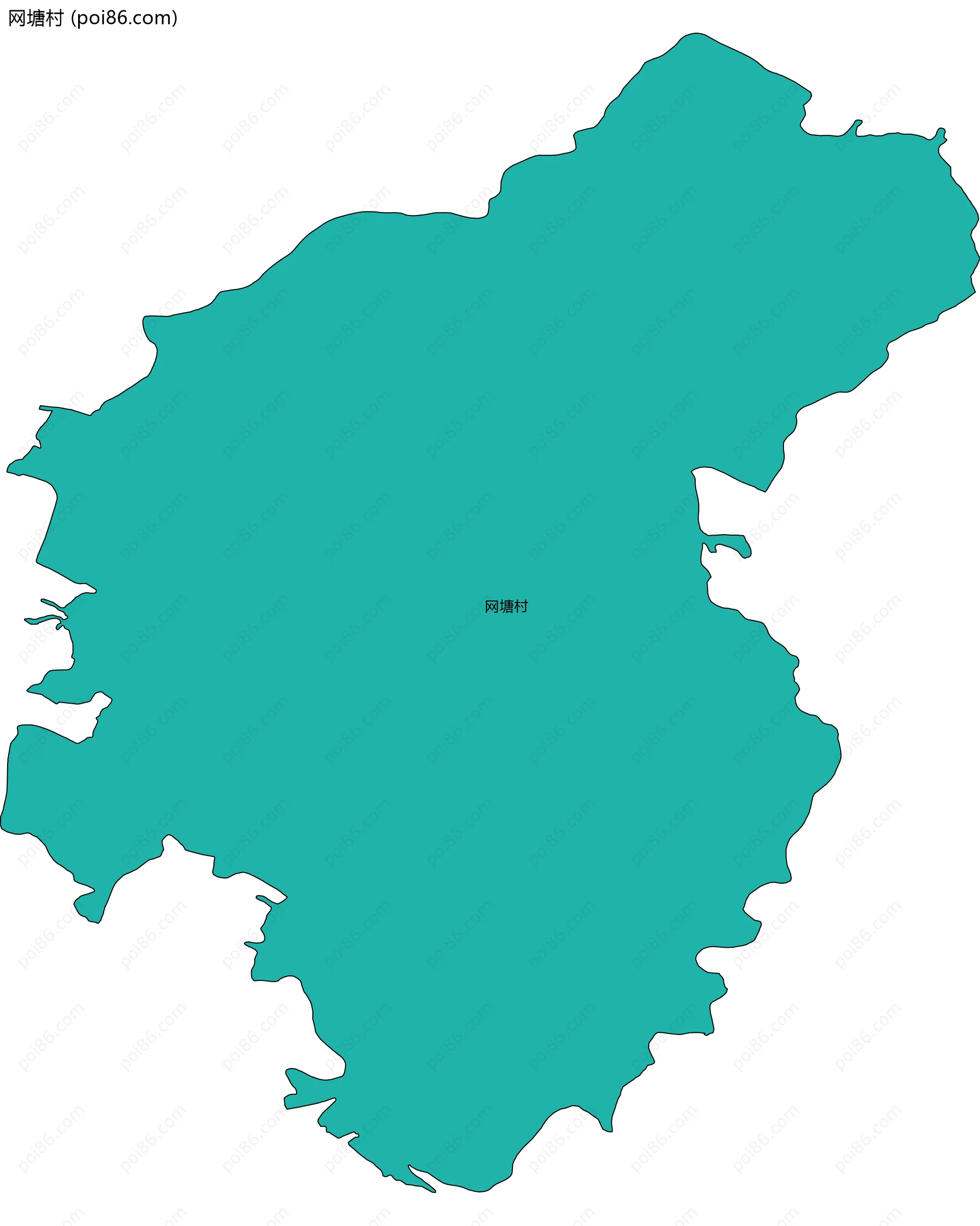 网塘村边界地图