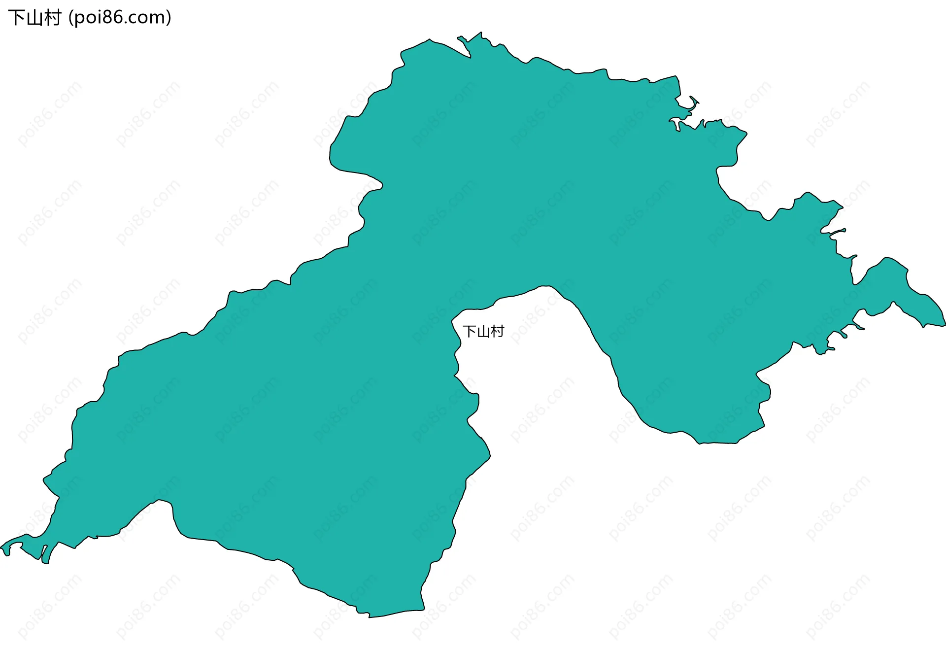 下山村边界地图