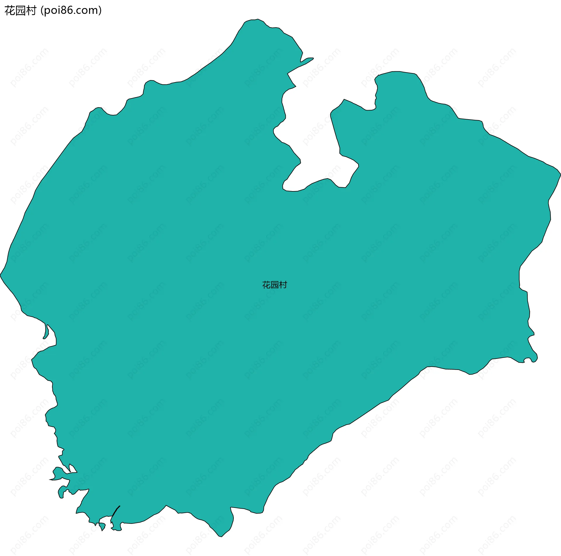 花园村边界地图