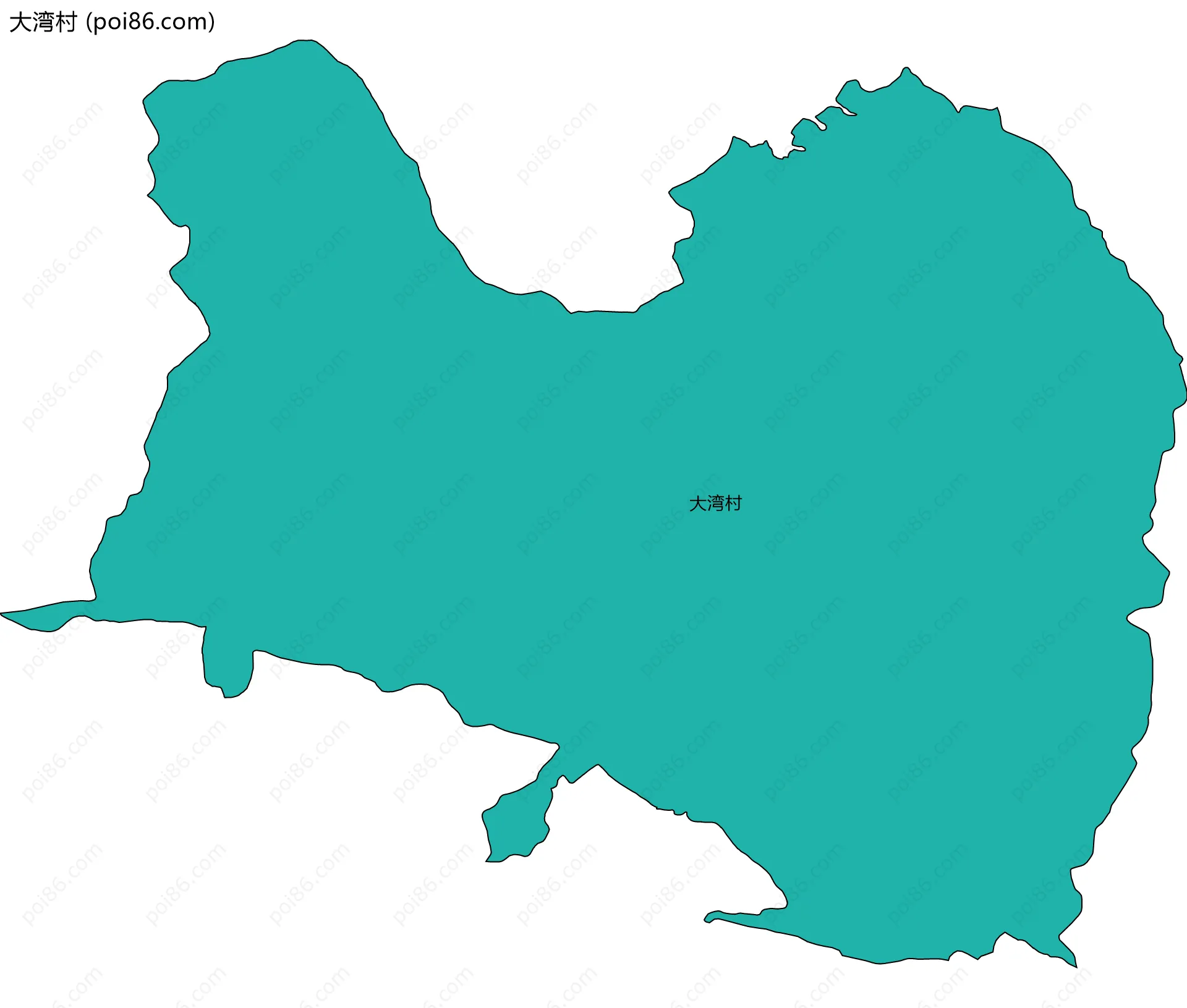 大湾村边界地图