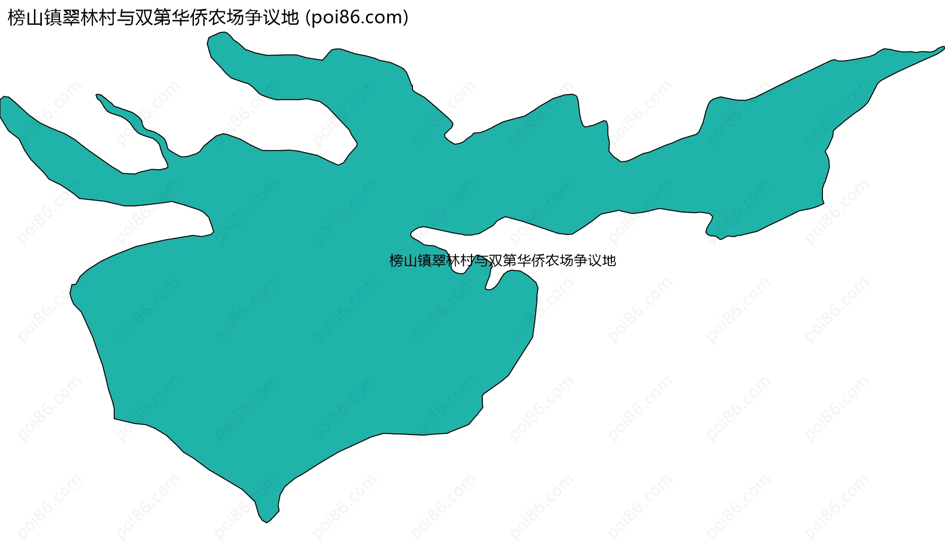榜山镇翠林村与双第华侨农场争议地边界地图