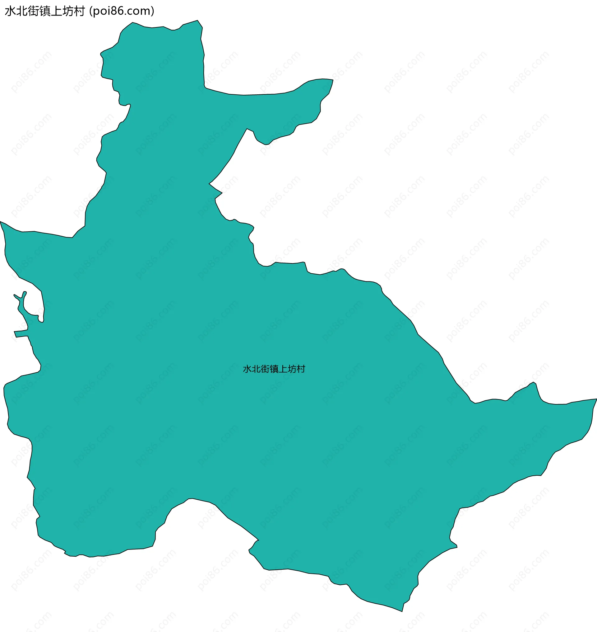 水北街镇上坊村边界地图